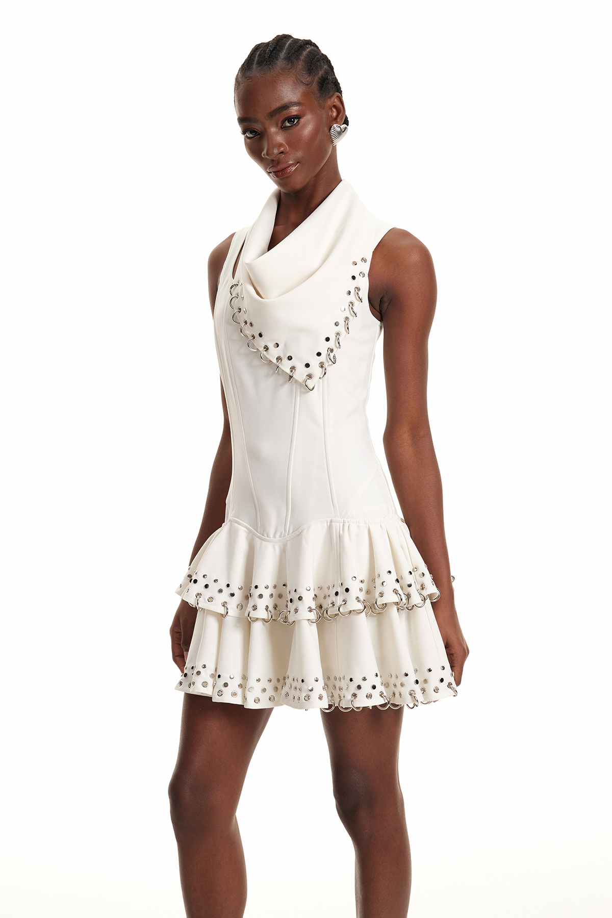 Emy Eyelet Corset Mini Dress