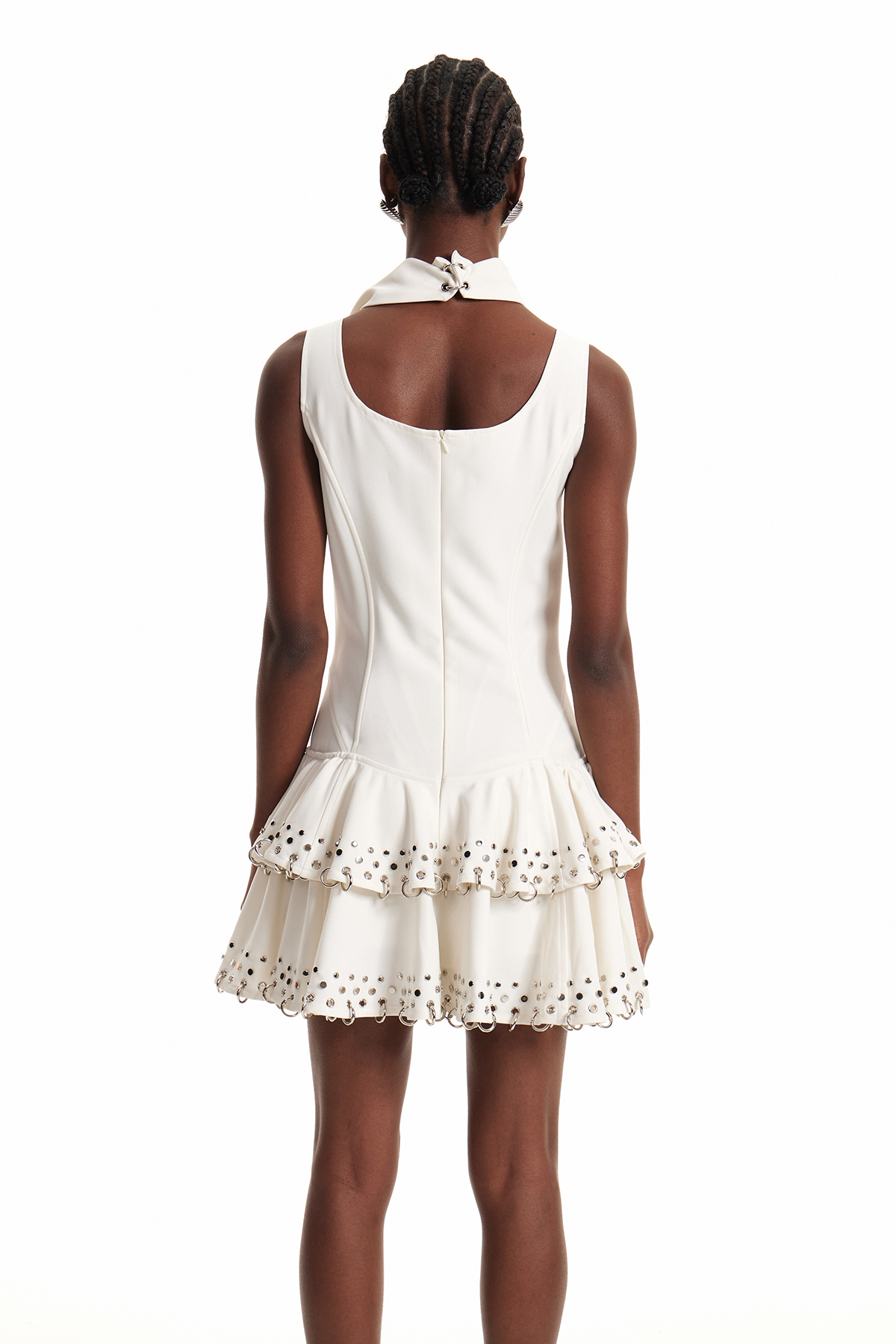 Emy Eyelet Corset Mini Dress