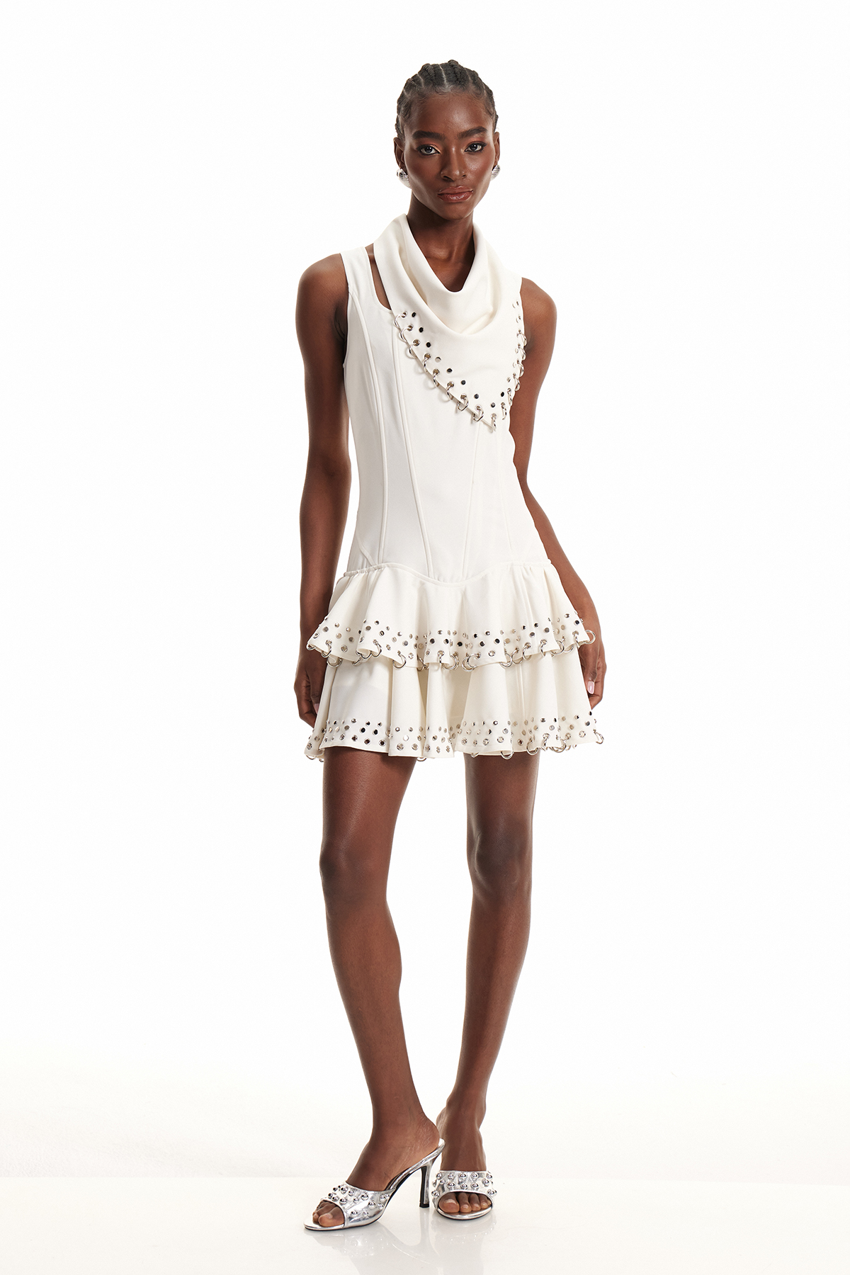 Emy Eyelet Corset Mini Dress