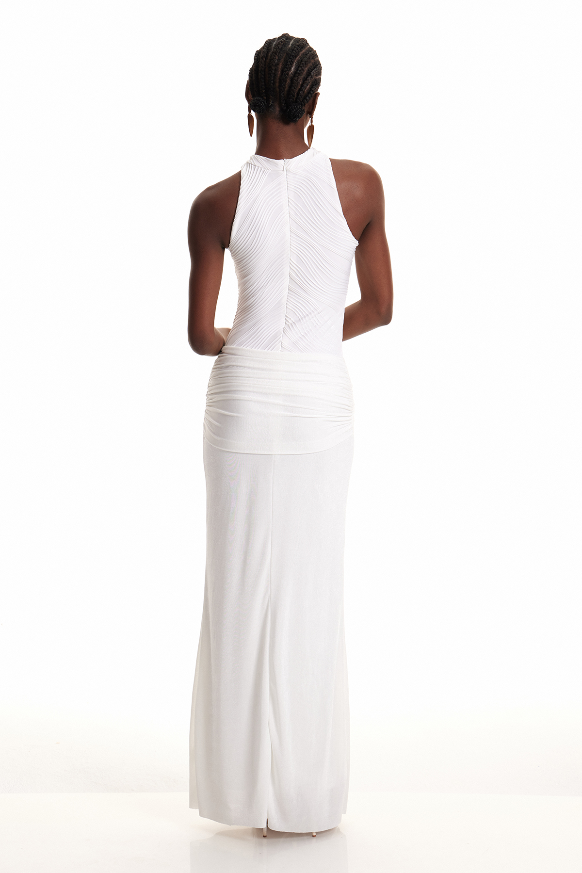 Emygdius Tank Top Ruch Maxi Dress
