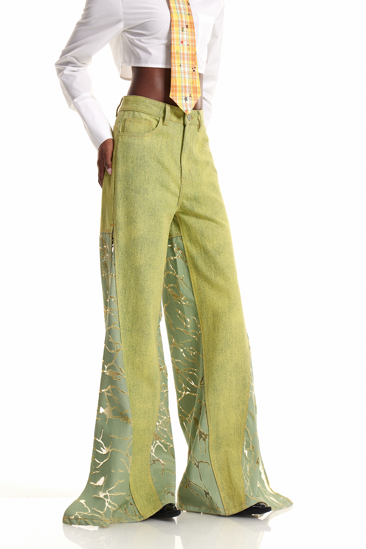 Enda Burnout Split Jeans