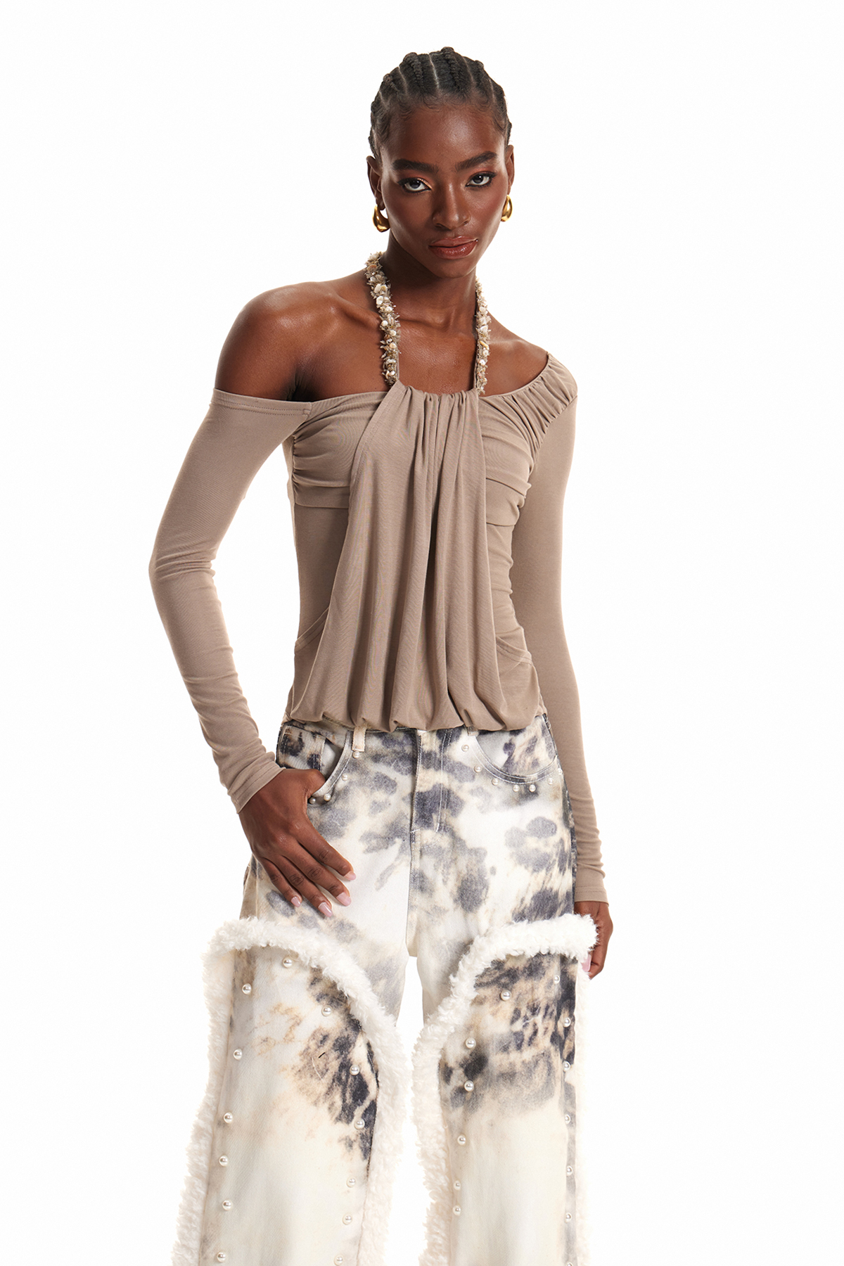 Endel One Shoulder Asymmetric Top