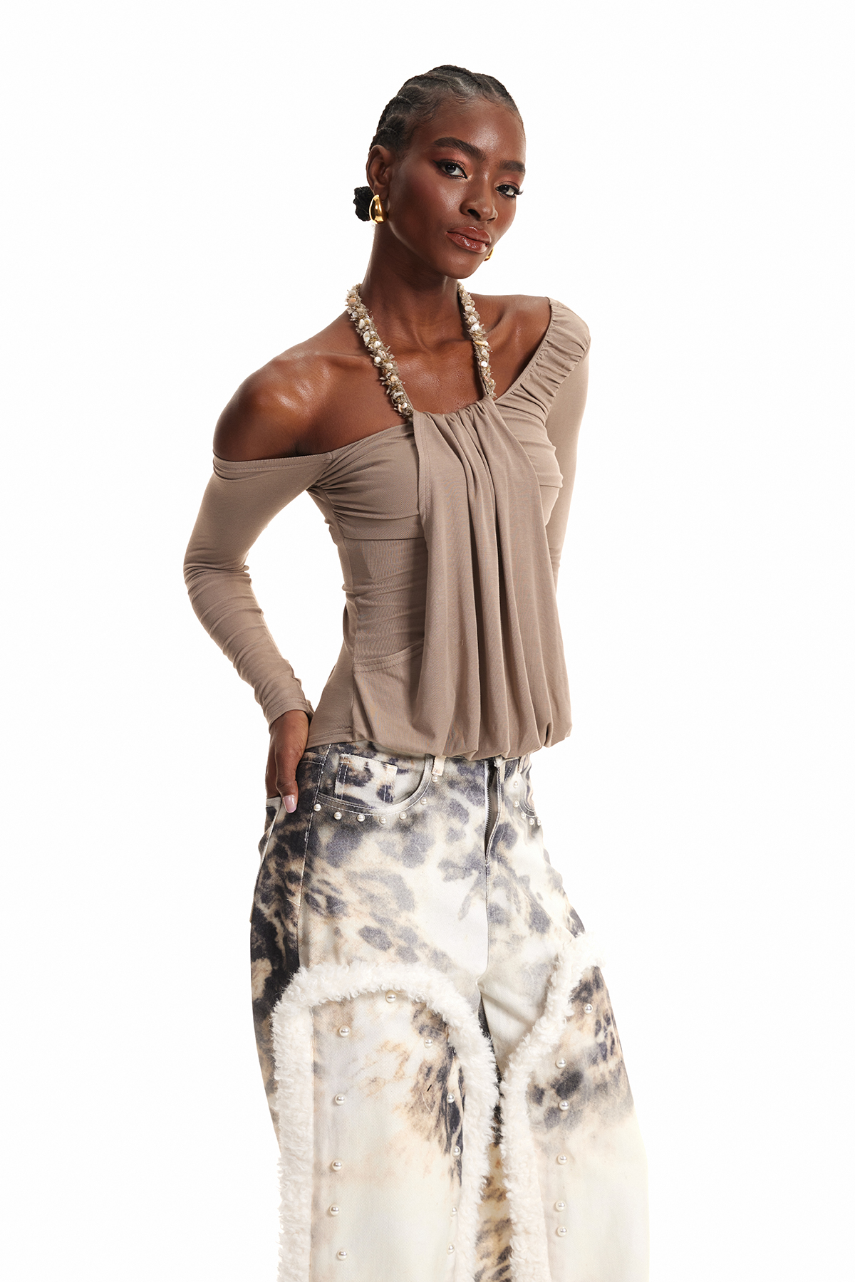 Endel One Shoulder Asymmetric Top