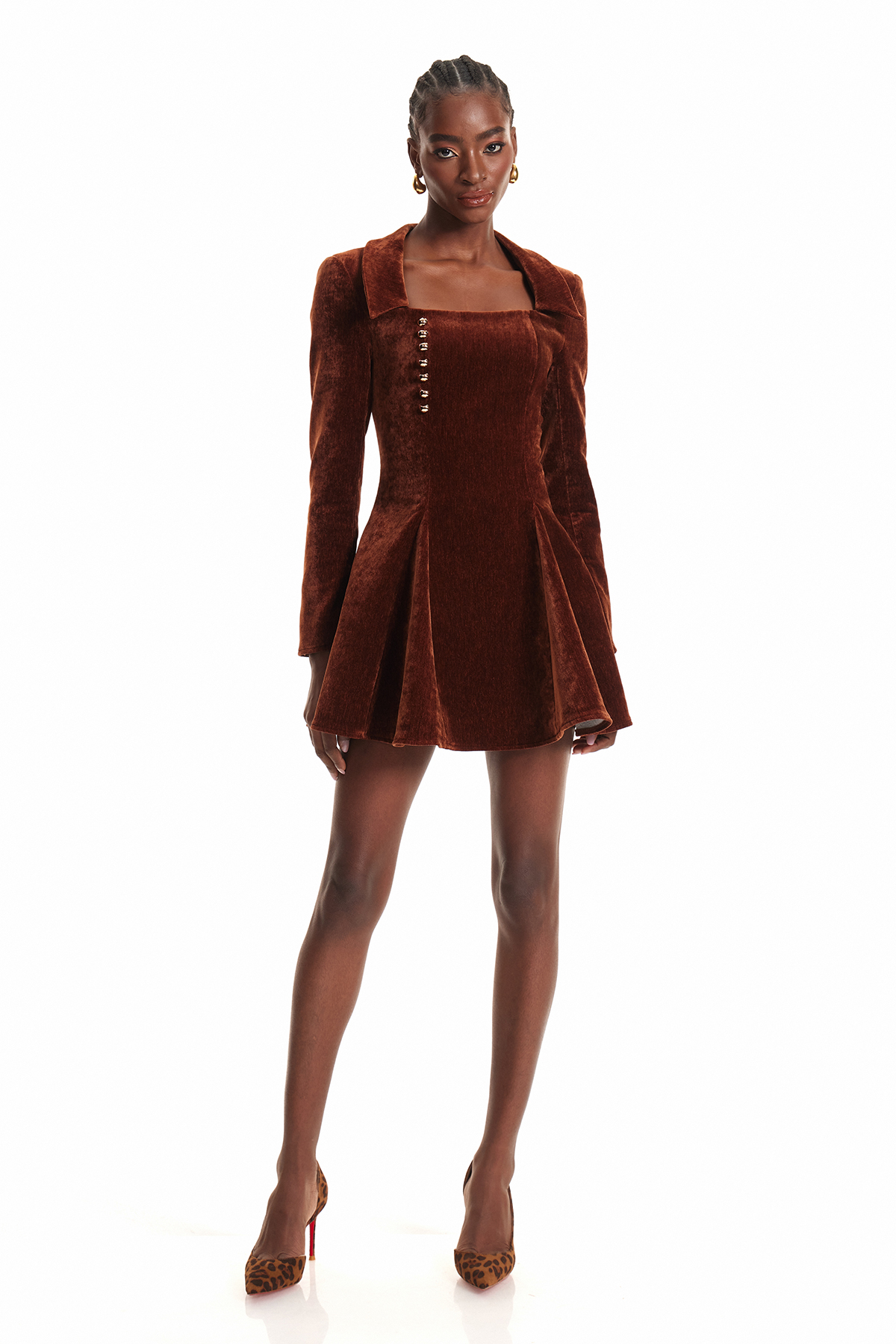 Ene Velvet Mini Dress