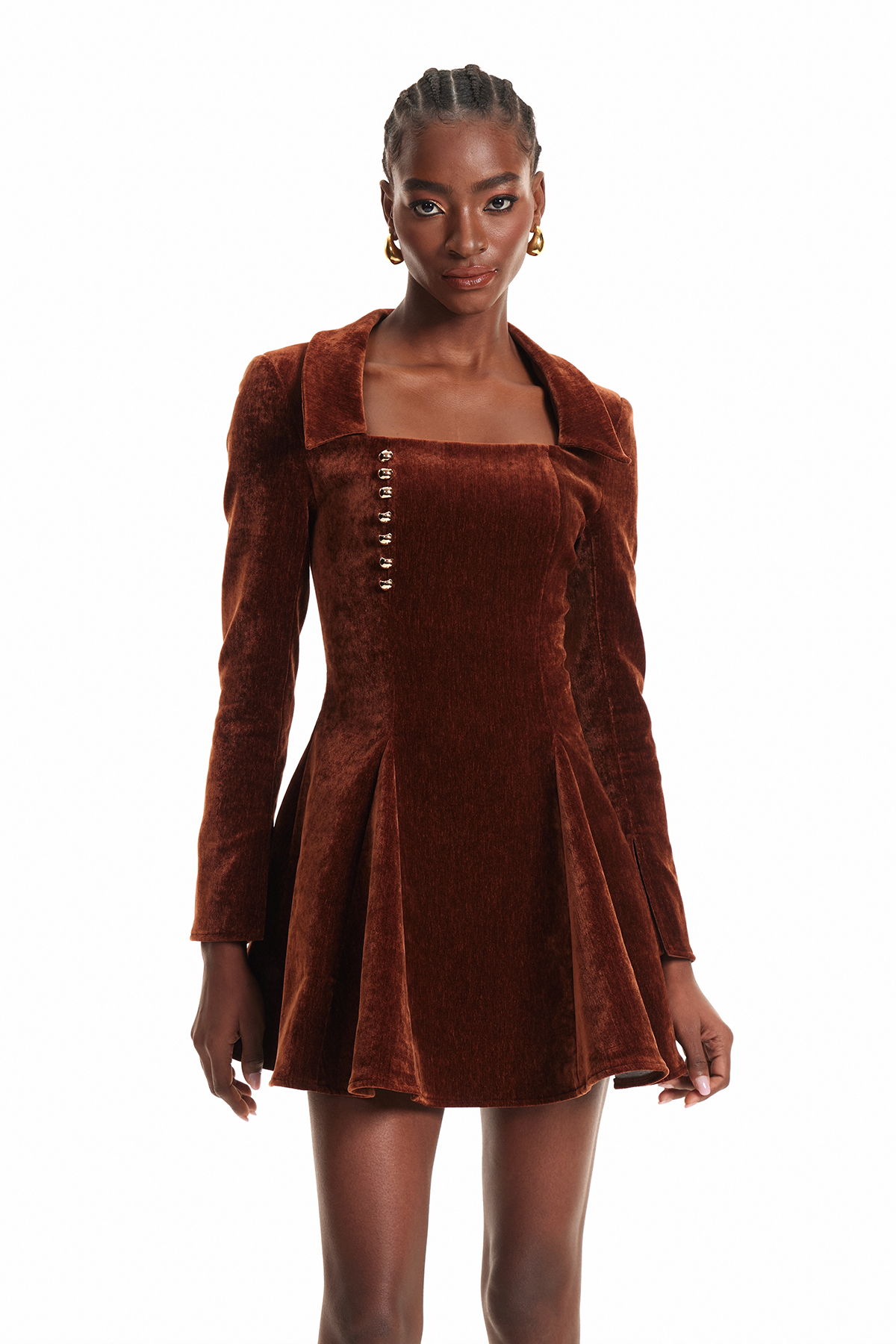Ene Velvet Mini Dress