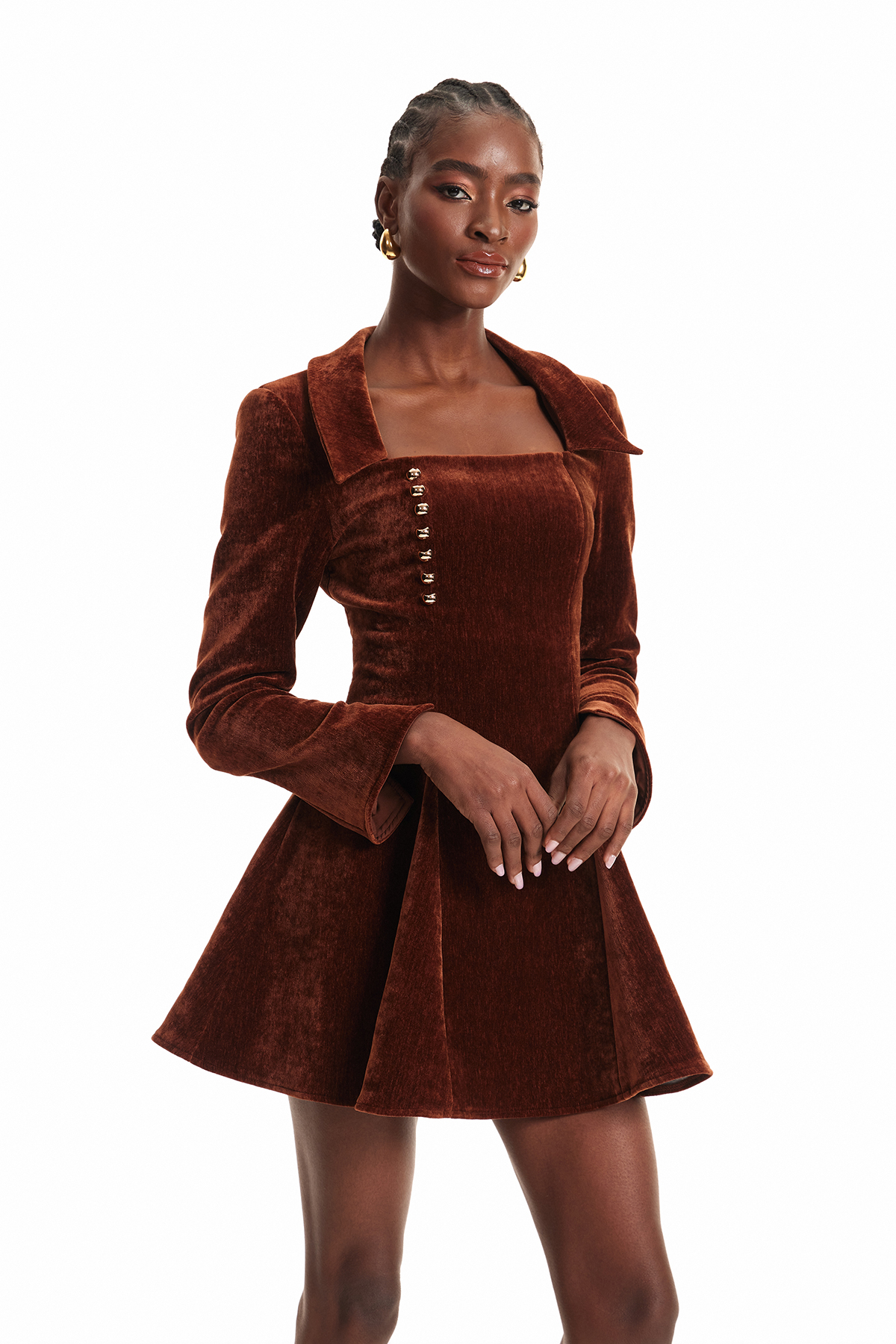 Ene Velvet Mini Dress