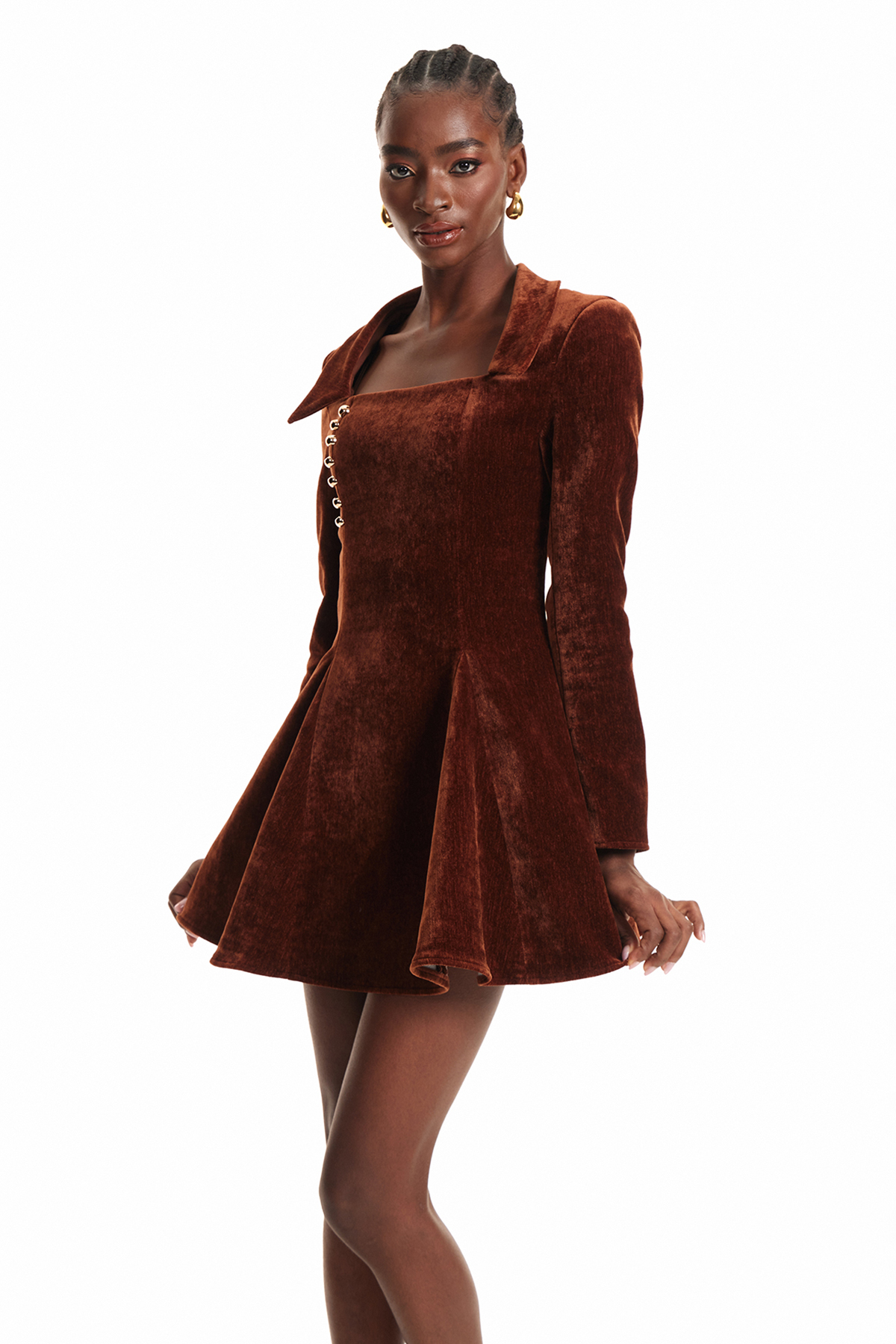 Ene Velvet Mini Dress