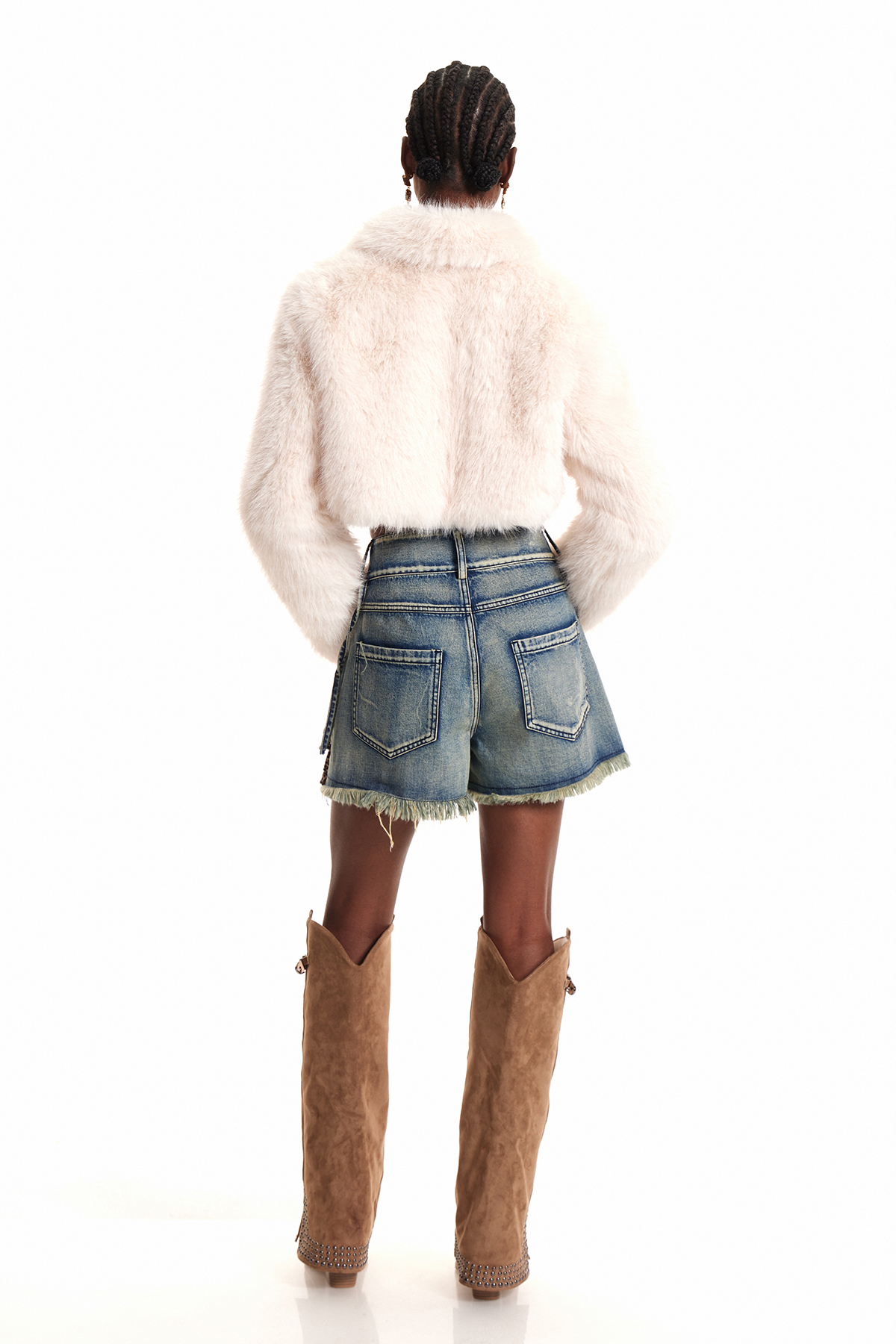 Enedina Leopard Ruffle Shorts