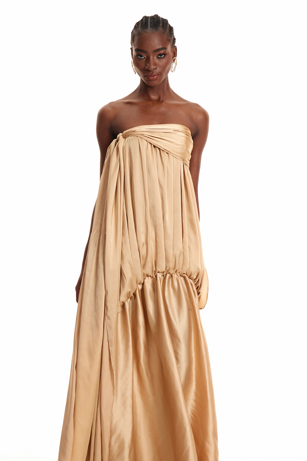Engel Fringe Draped Maxi Dress