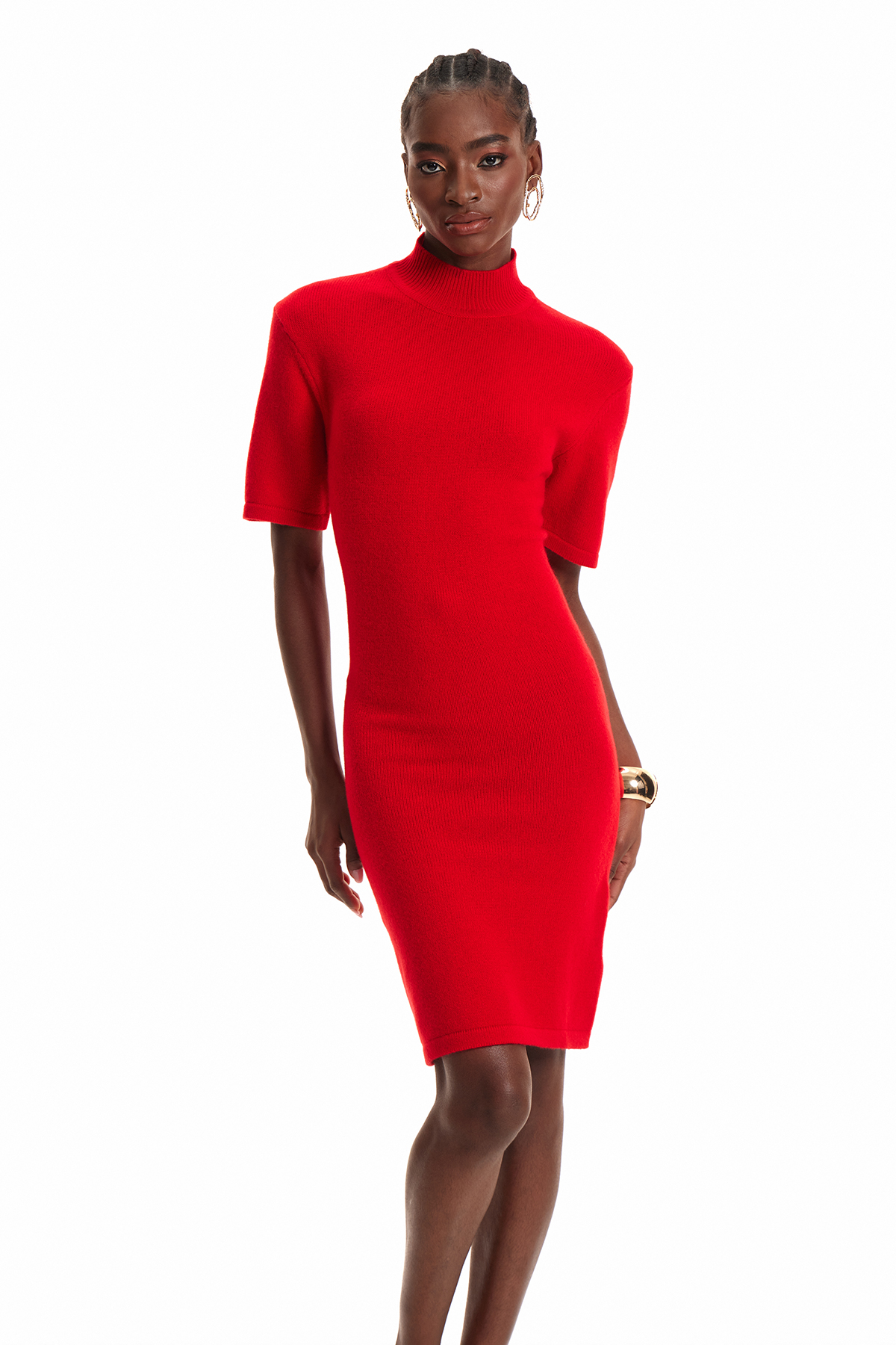Engelbert High Neck Bodycon Mini Dress