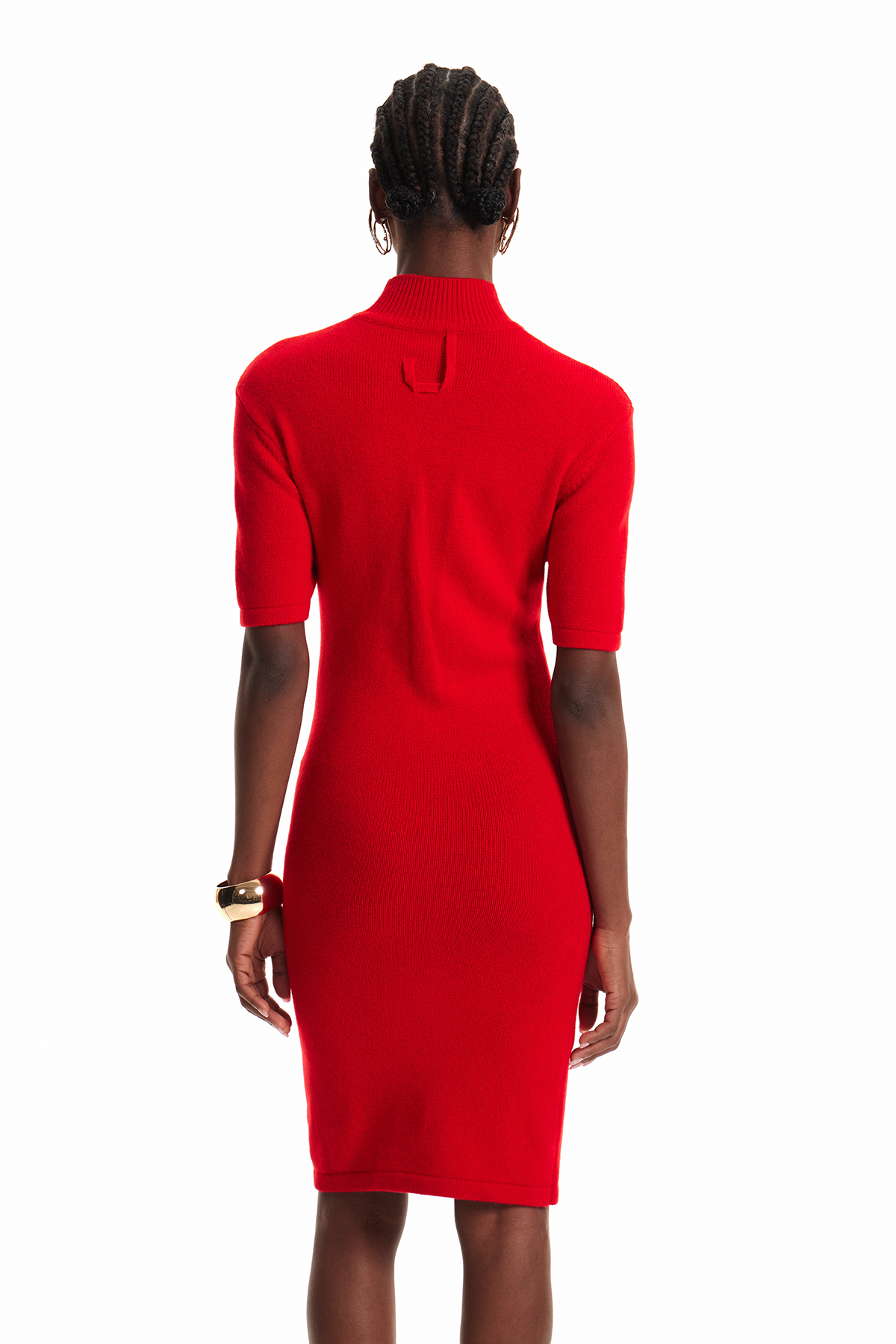 Engelbert High Neck Bodycon Mini Dress