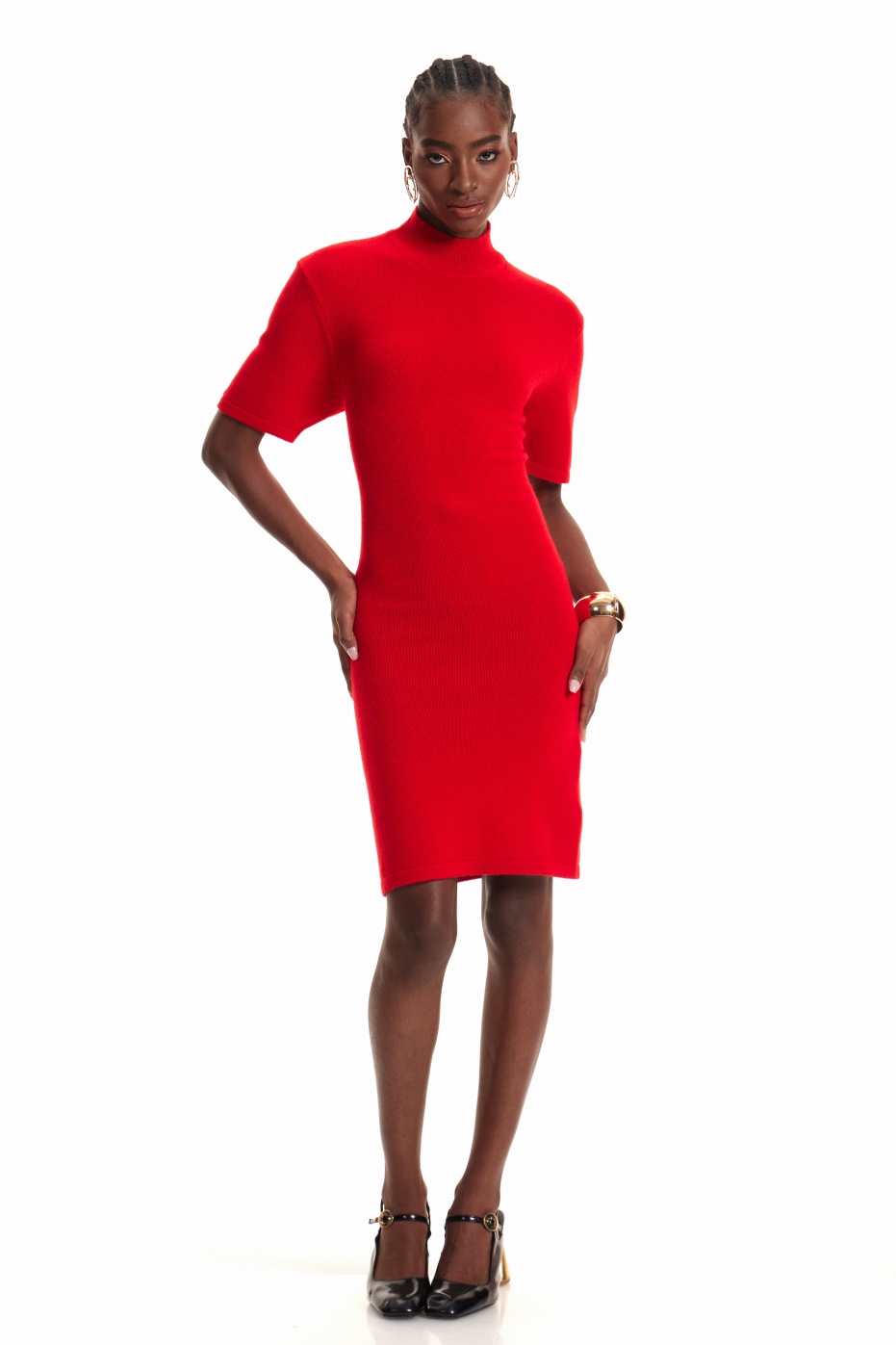 Engelbert High Neck Bodycon Mini Dress