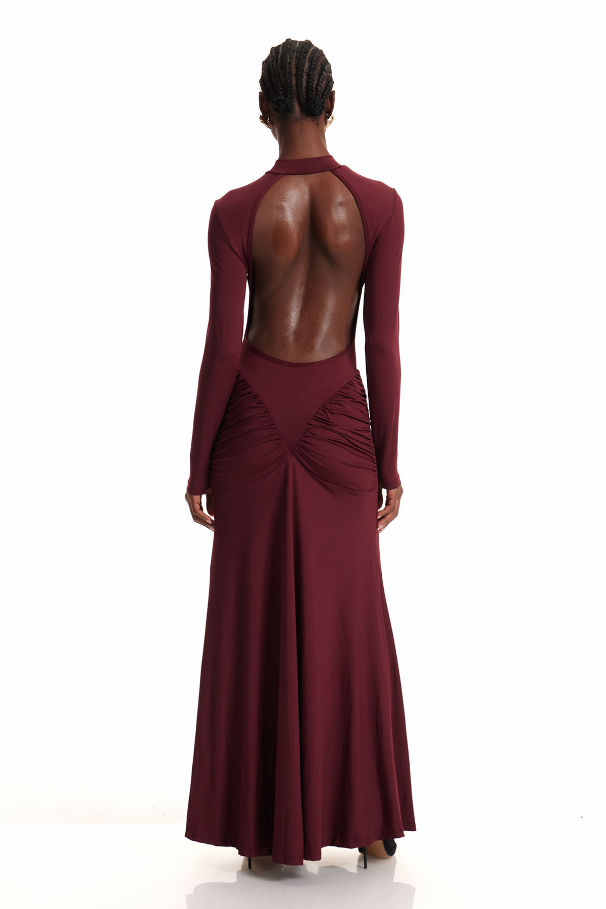 Engilram Draped Waist Maxi Dress