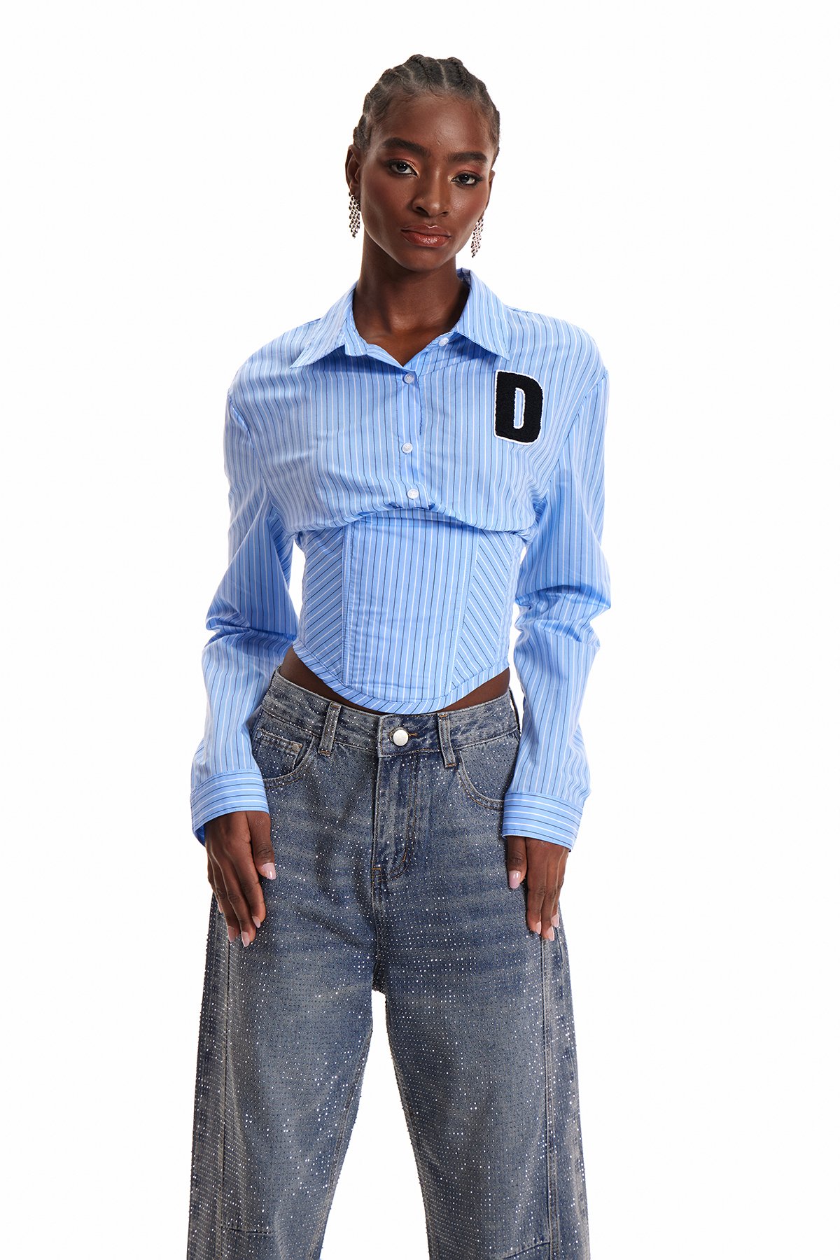 Engracia Stripe Corset Shirt