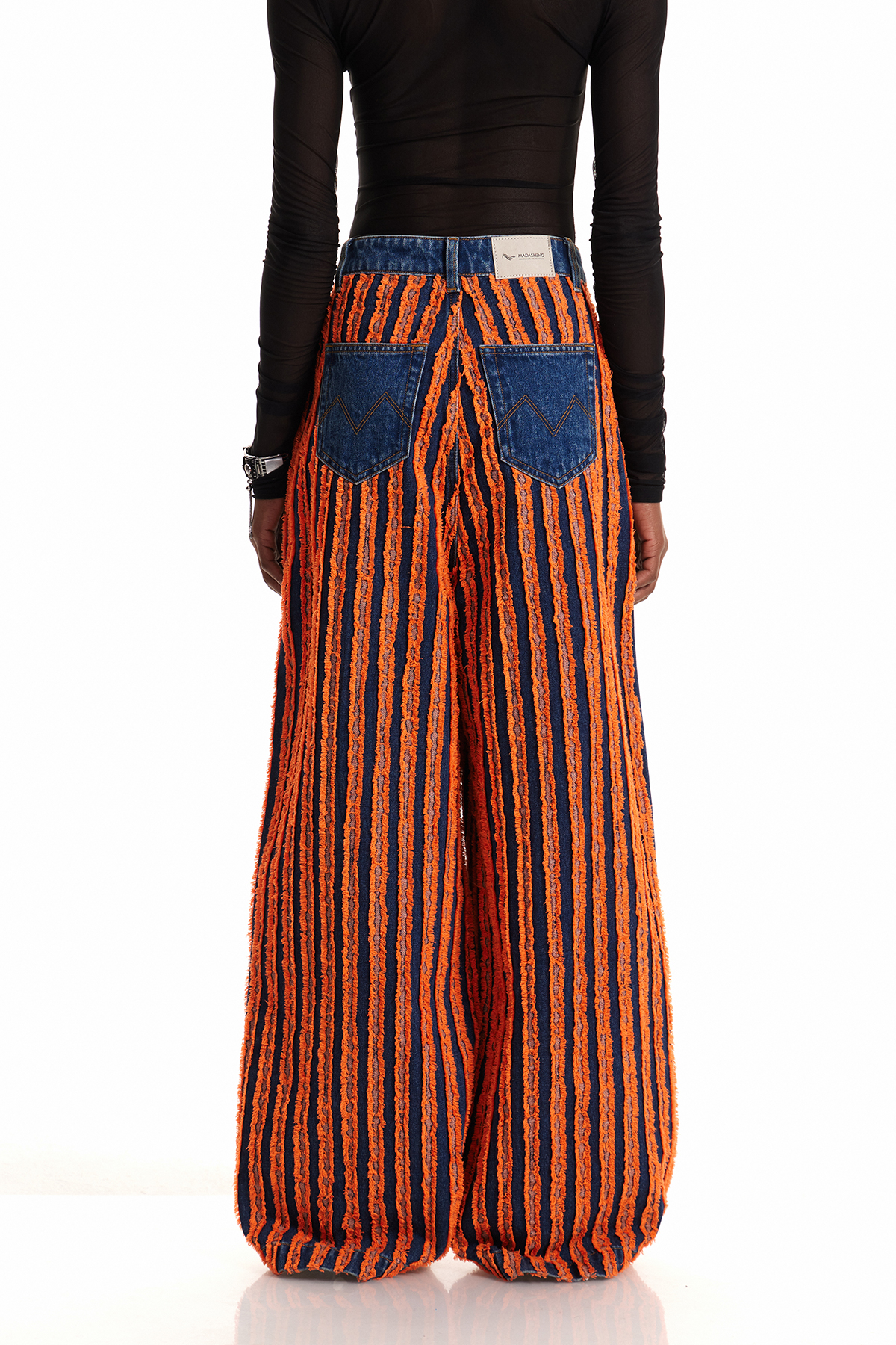 Enheduanna Stripe Fringe Jeans