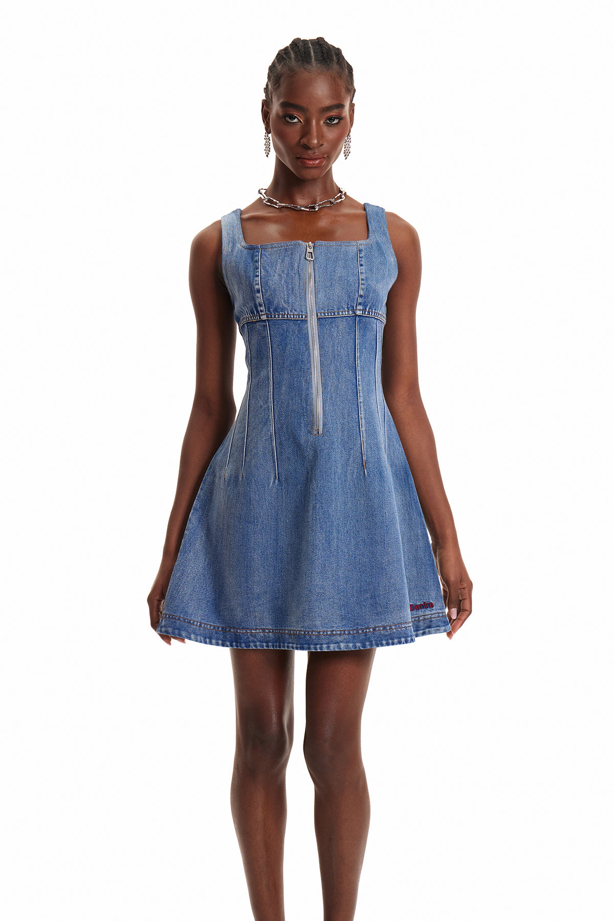 Enid Sleeveless Denim Mini Dress