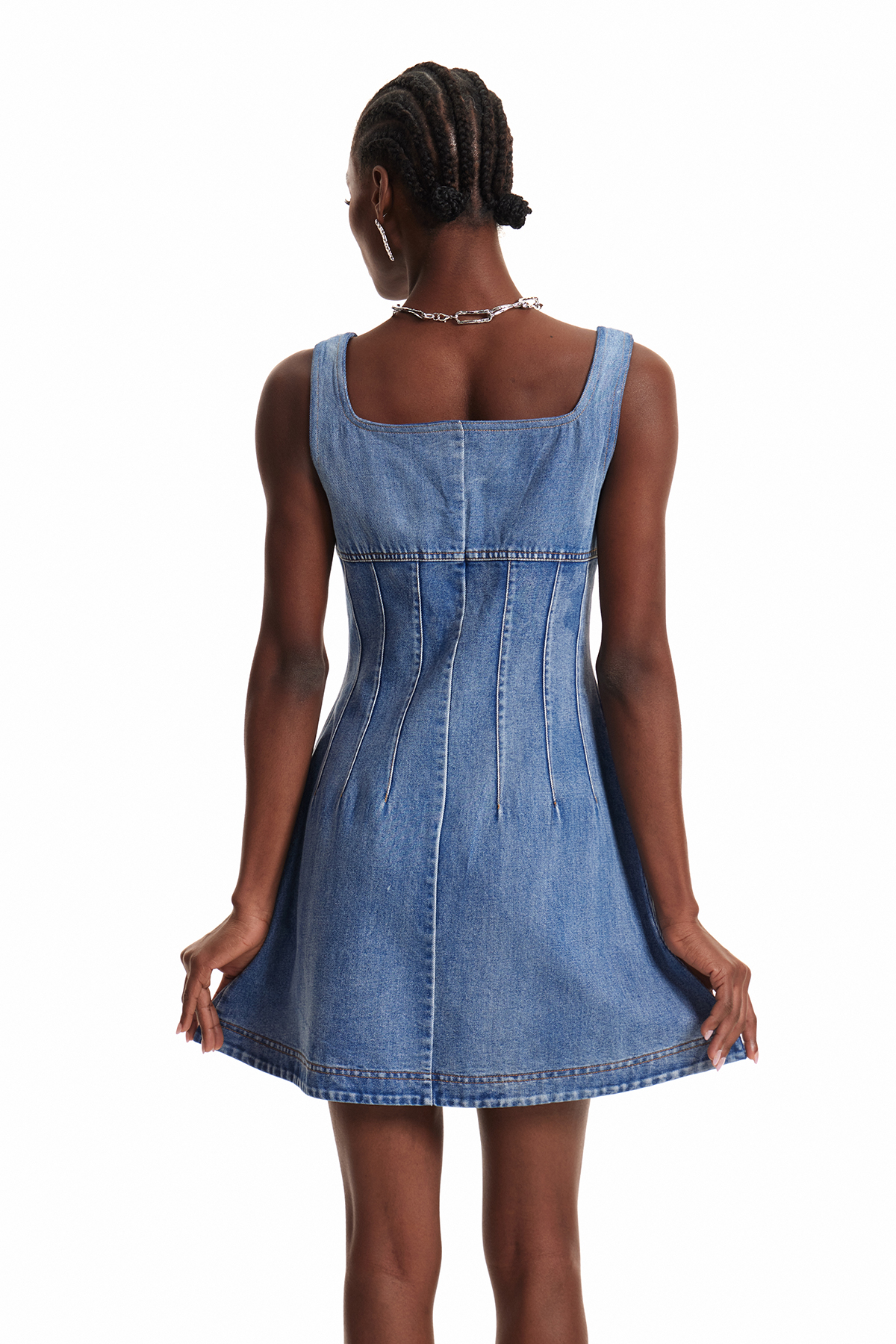 Enid Sleeveless Denim Mini Dress
