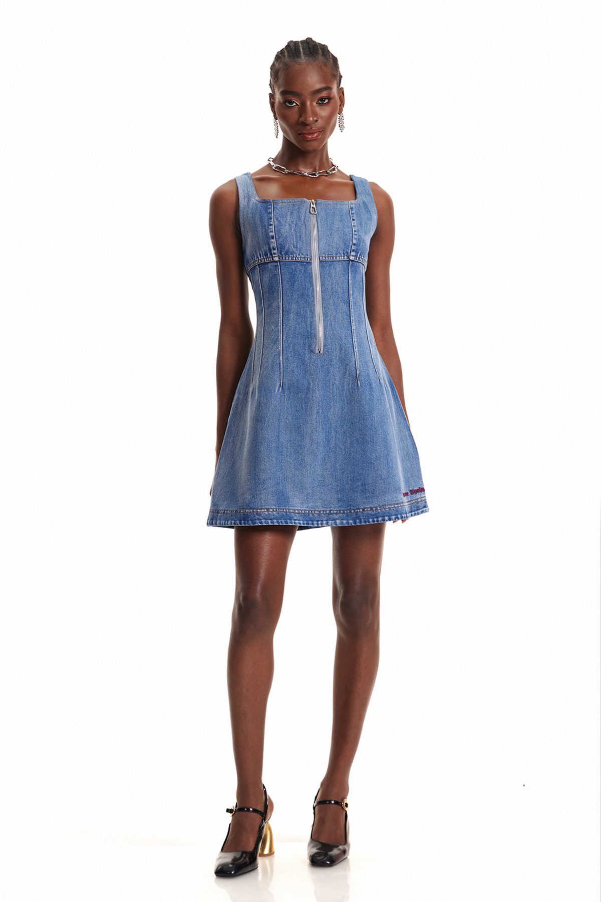 Enid Sleeveless Denim Mini Dress