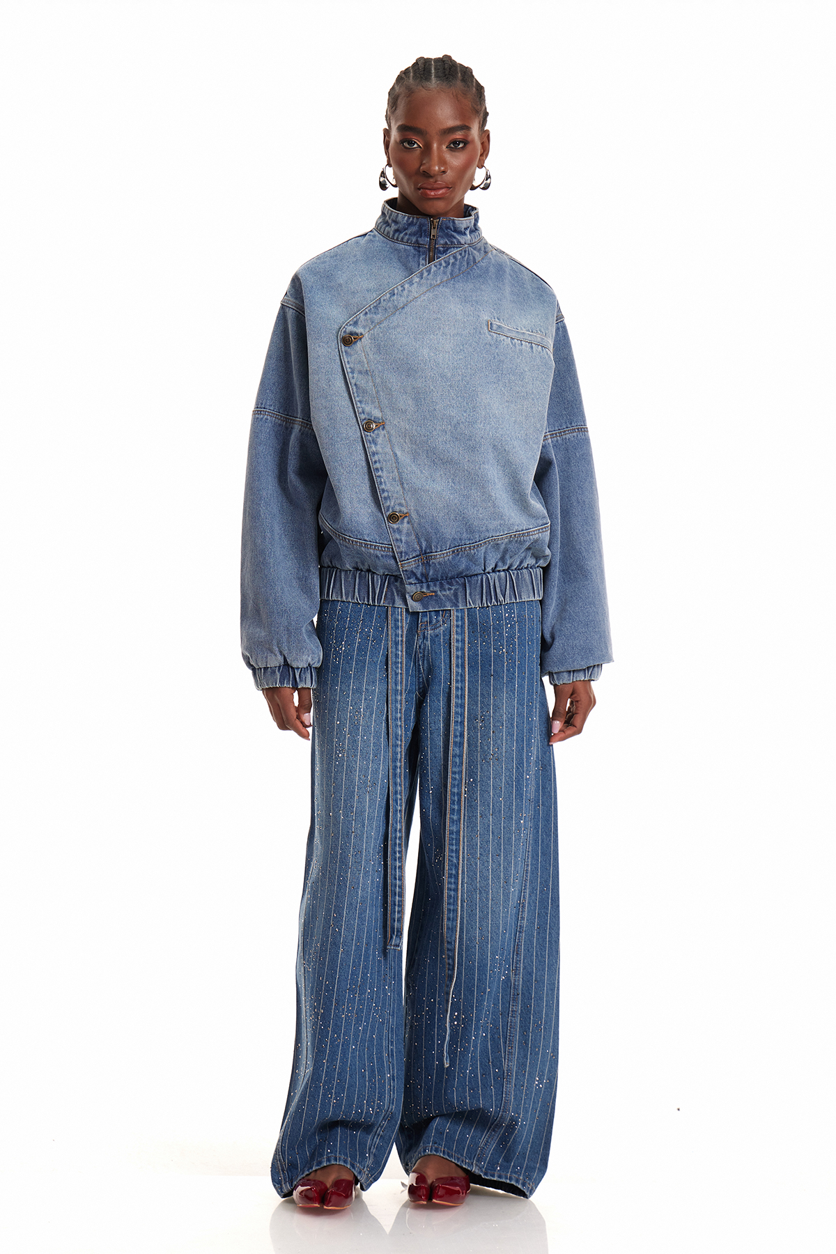 Enija Asymmetric  Denim Jacket