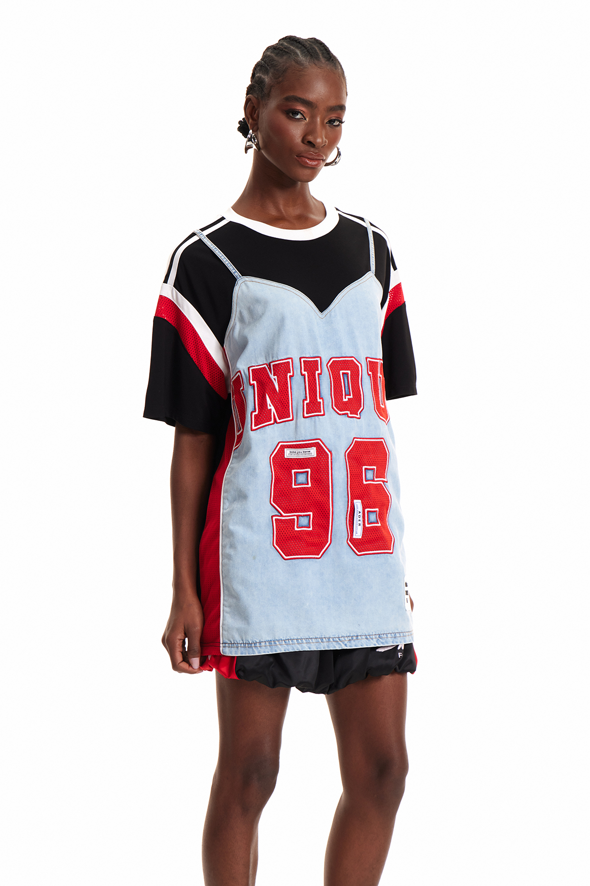 Enkhjargal Stripe Silky Skort