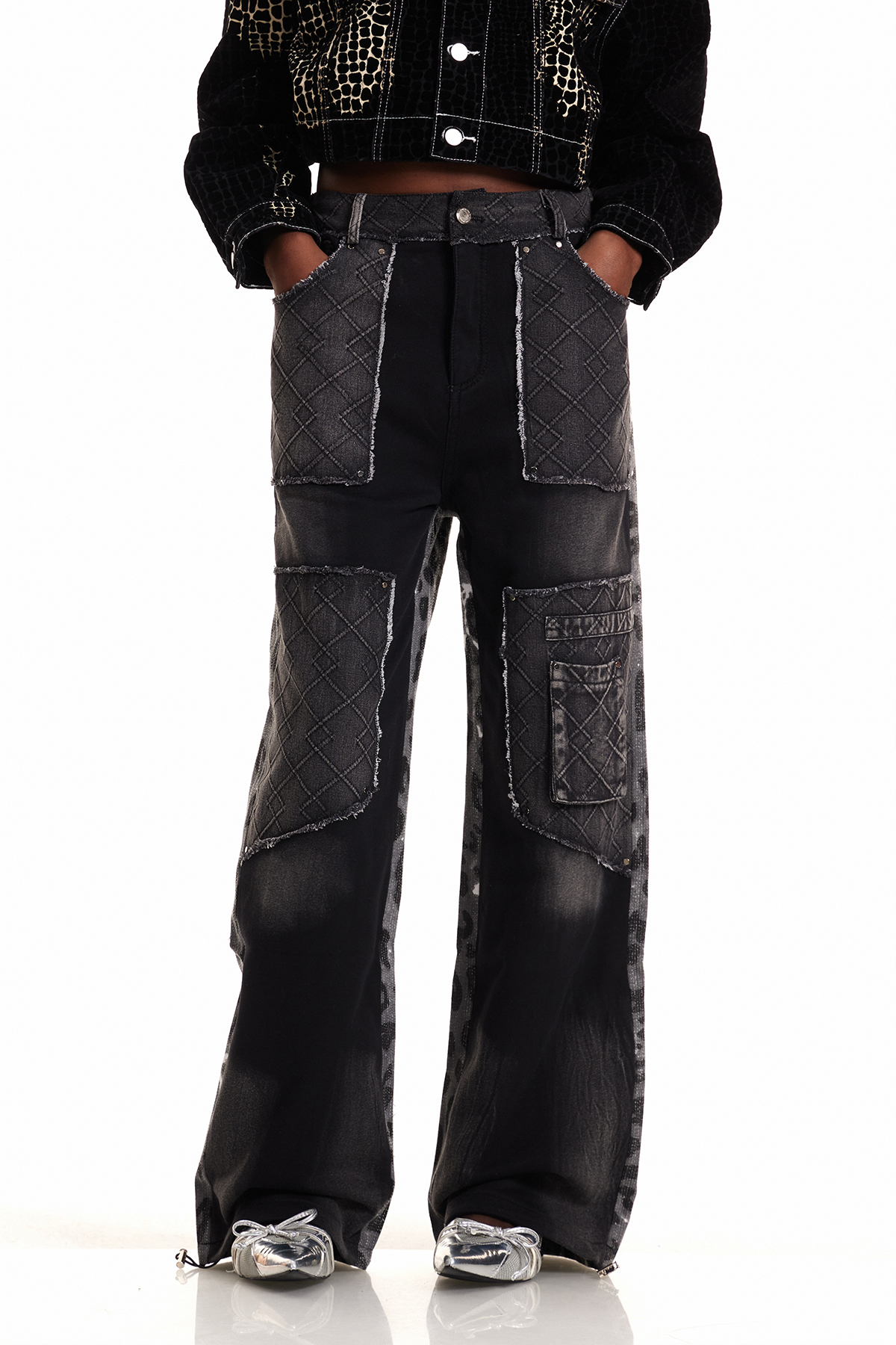 Ennius Grid Leopard Jeans