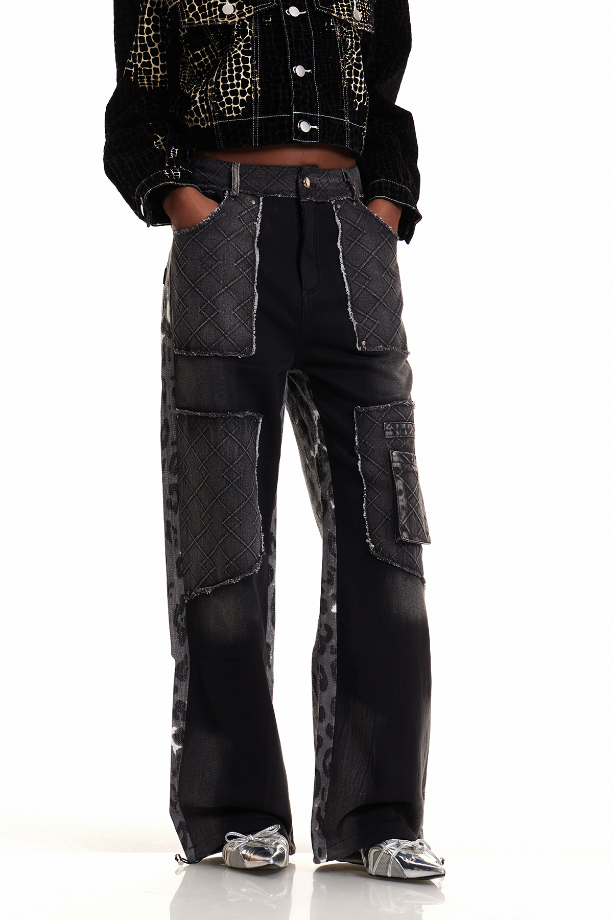 Ennius Grid Leopard Jeans