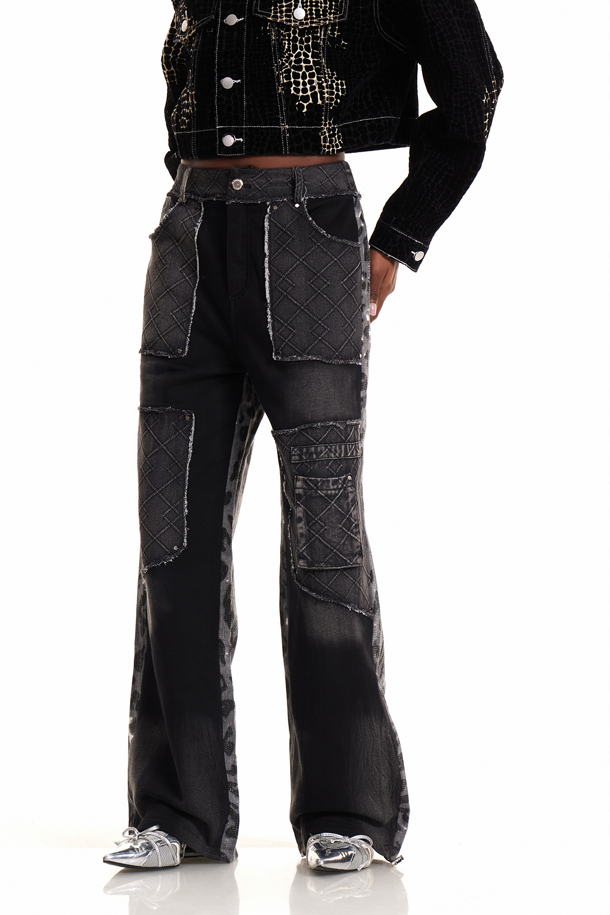 Ennius Grid Leopard Jeans