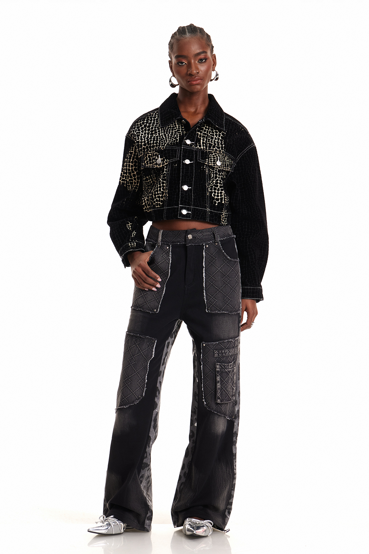 Ennius Grid Leopard Jeans