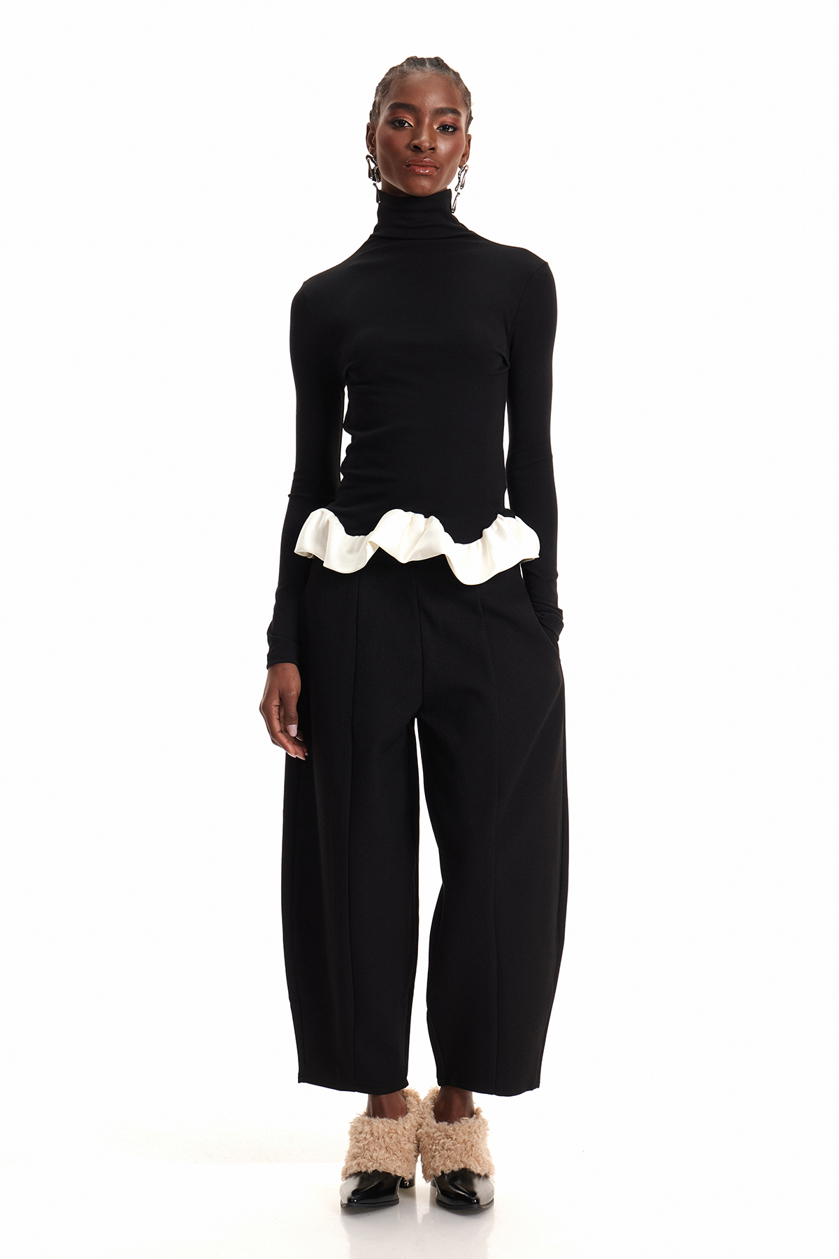 Enock Colorblock Ruffle Pants Set