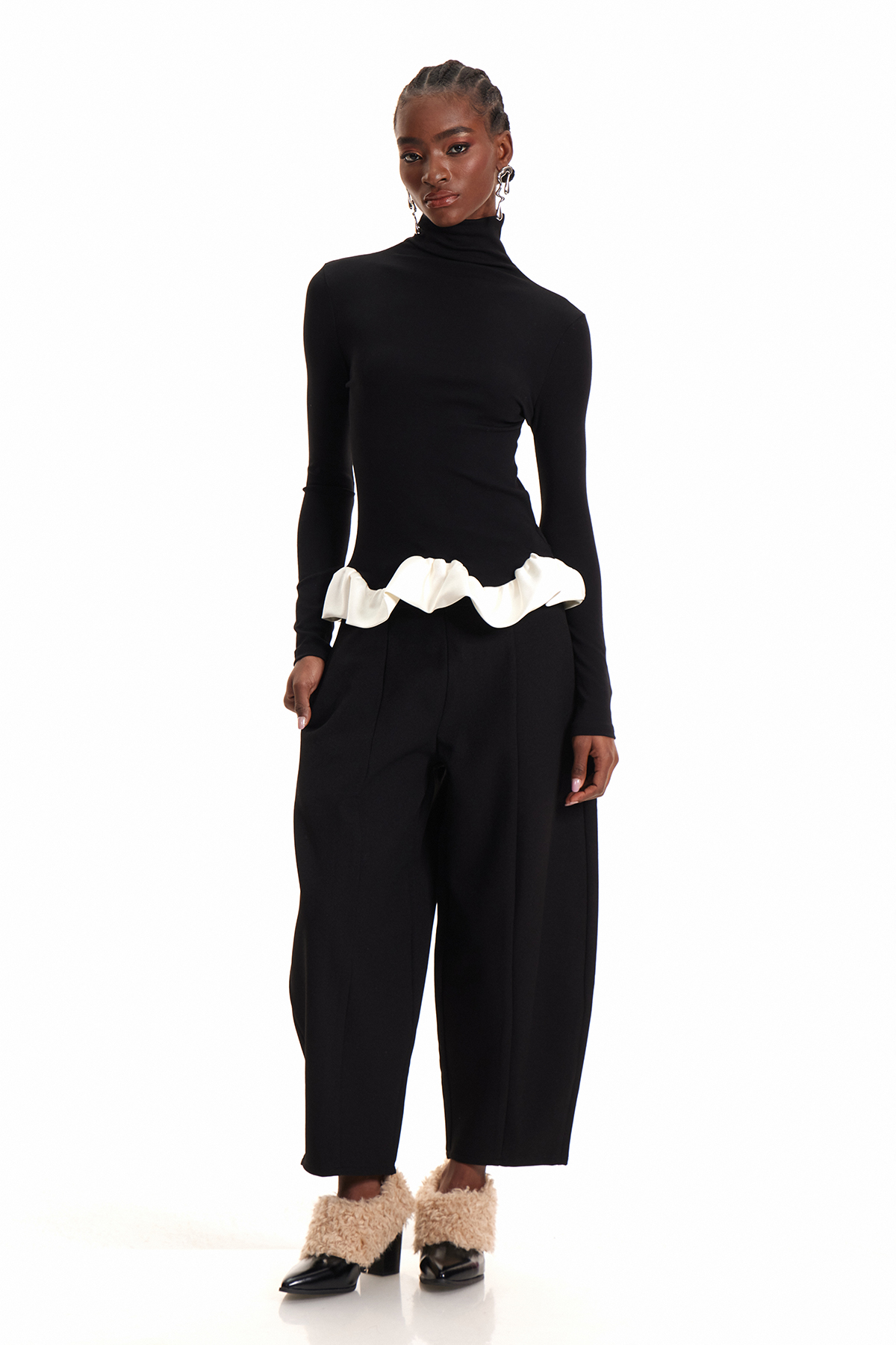 Enock Colorblock Ruffle Pants Set