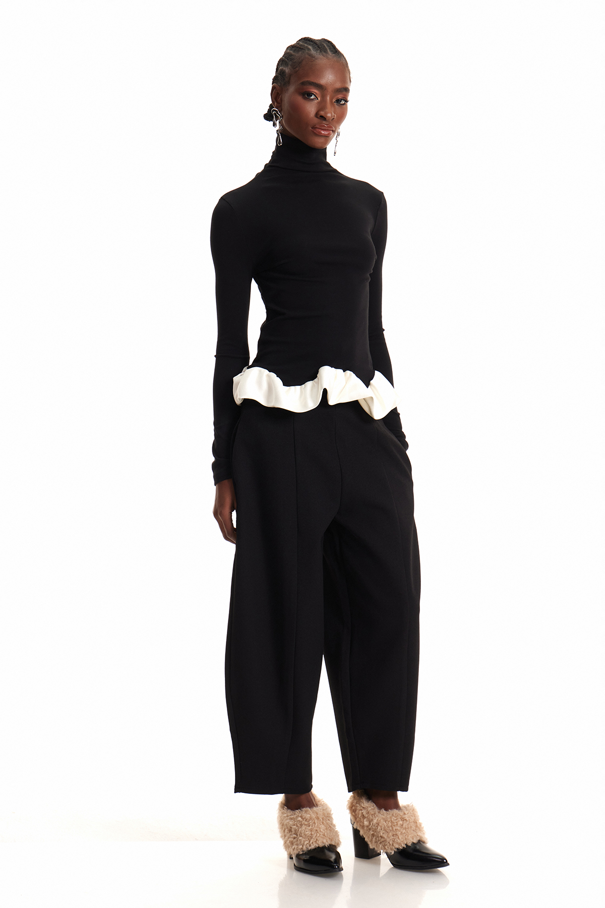 Enock Colorblock Ruffle Pants Set