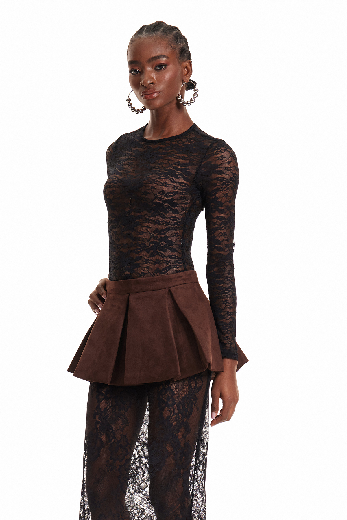 Enok Lace Long Sleeve Bodysuit