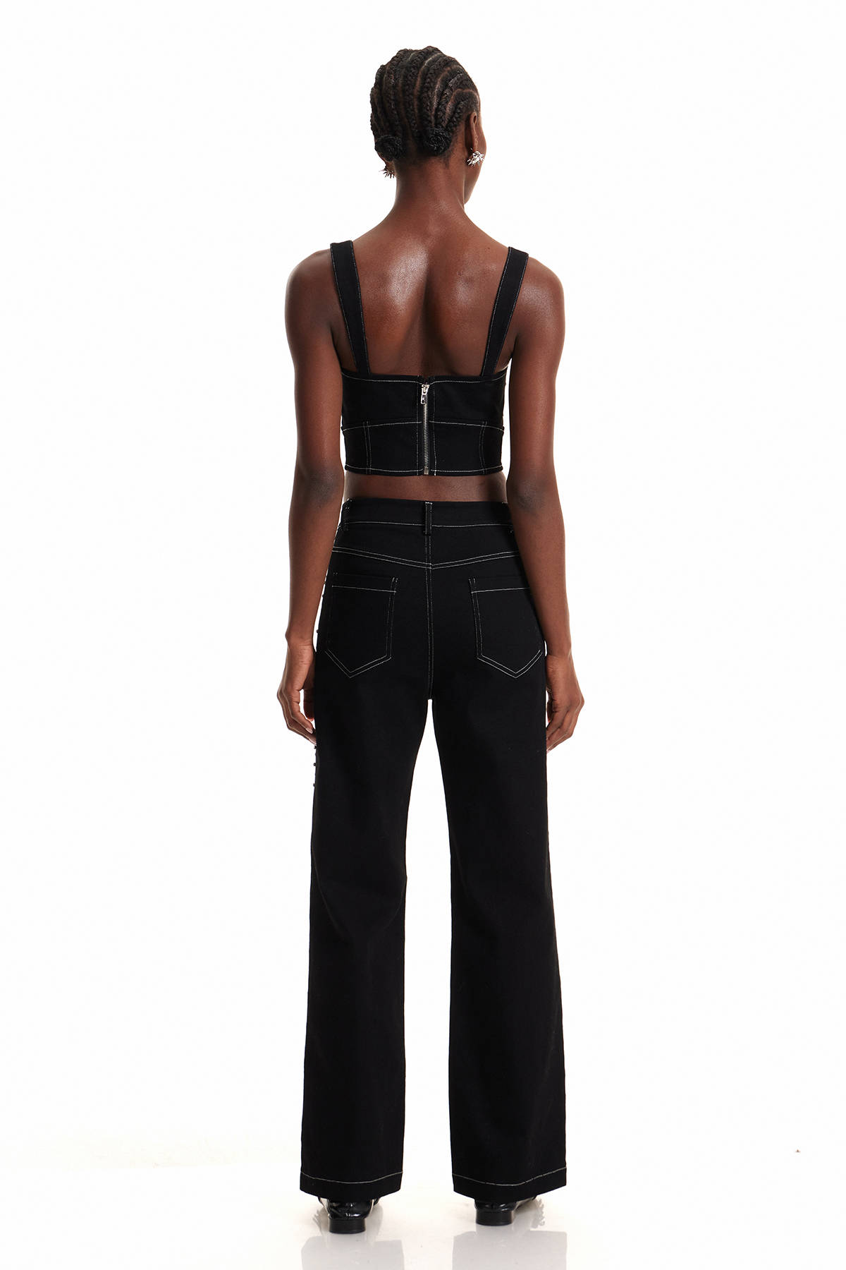 Enrique Crystal Eyelet Pants Set