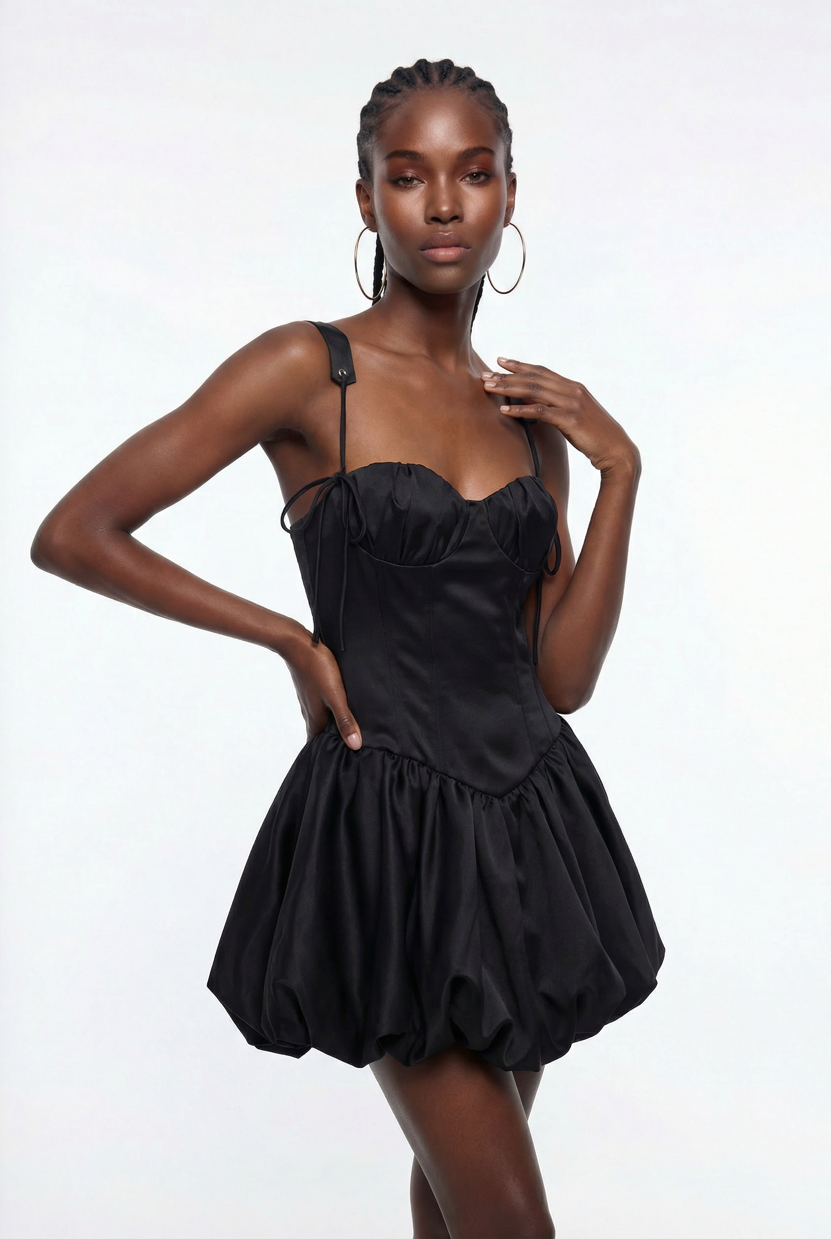 Eoin Silky Bubble Mini Dress