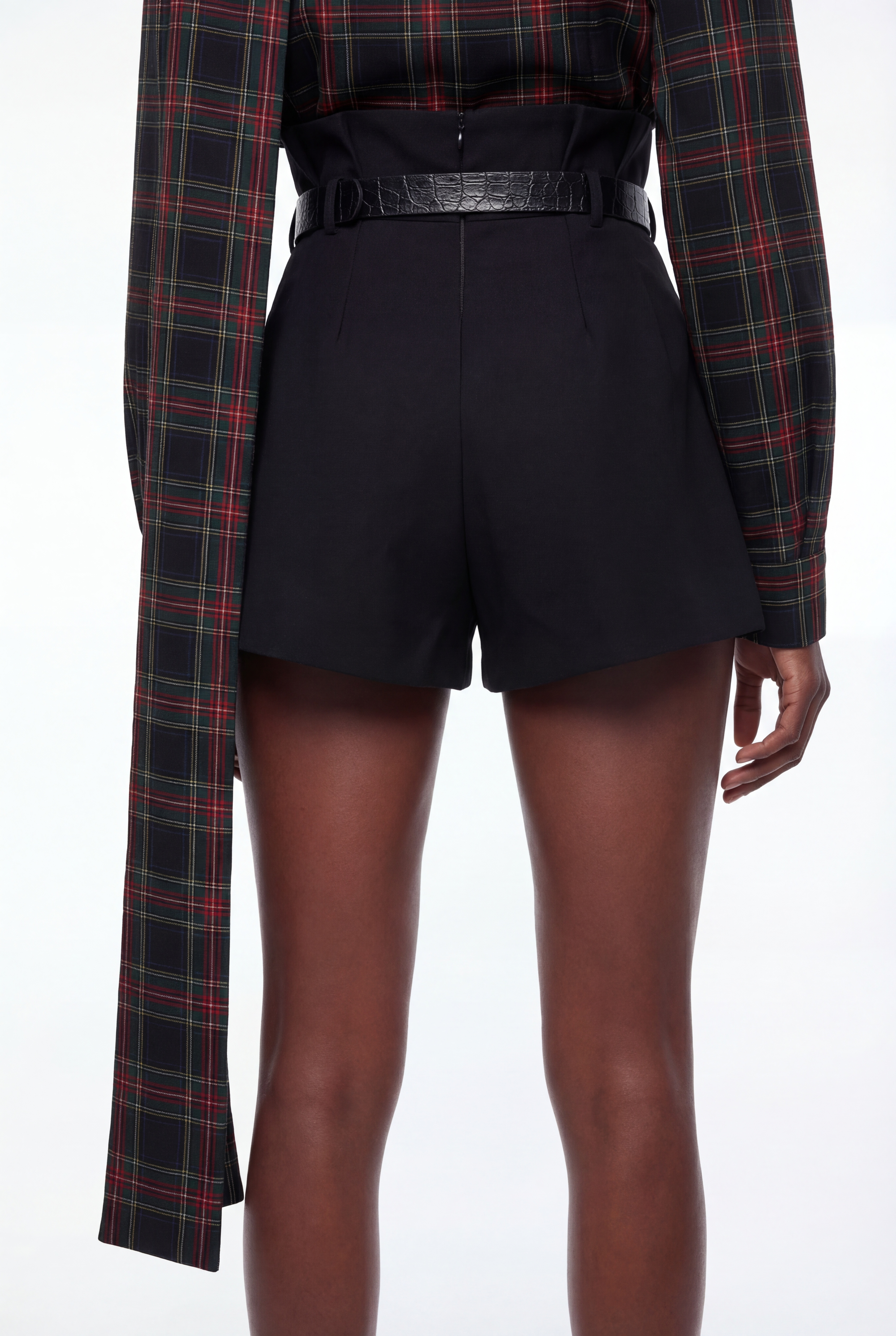 Eormenhild Grid Tie Up Pants Set