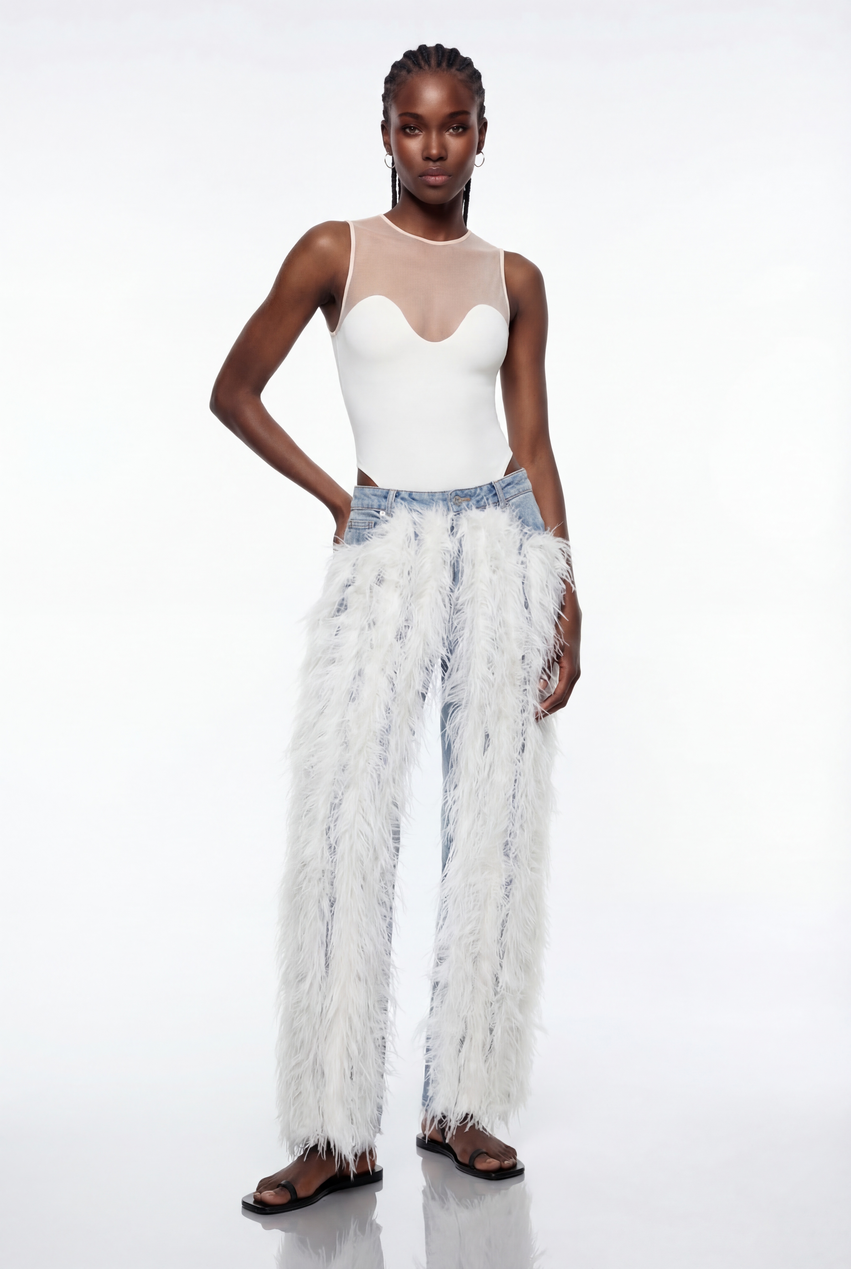 Epaphroditus Feather Deconstruct Jeans