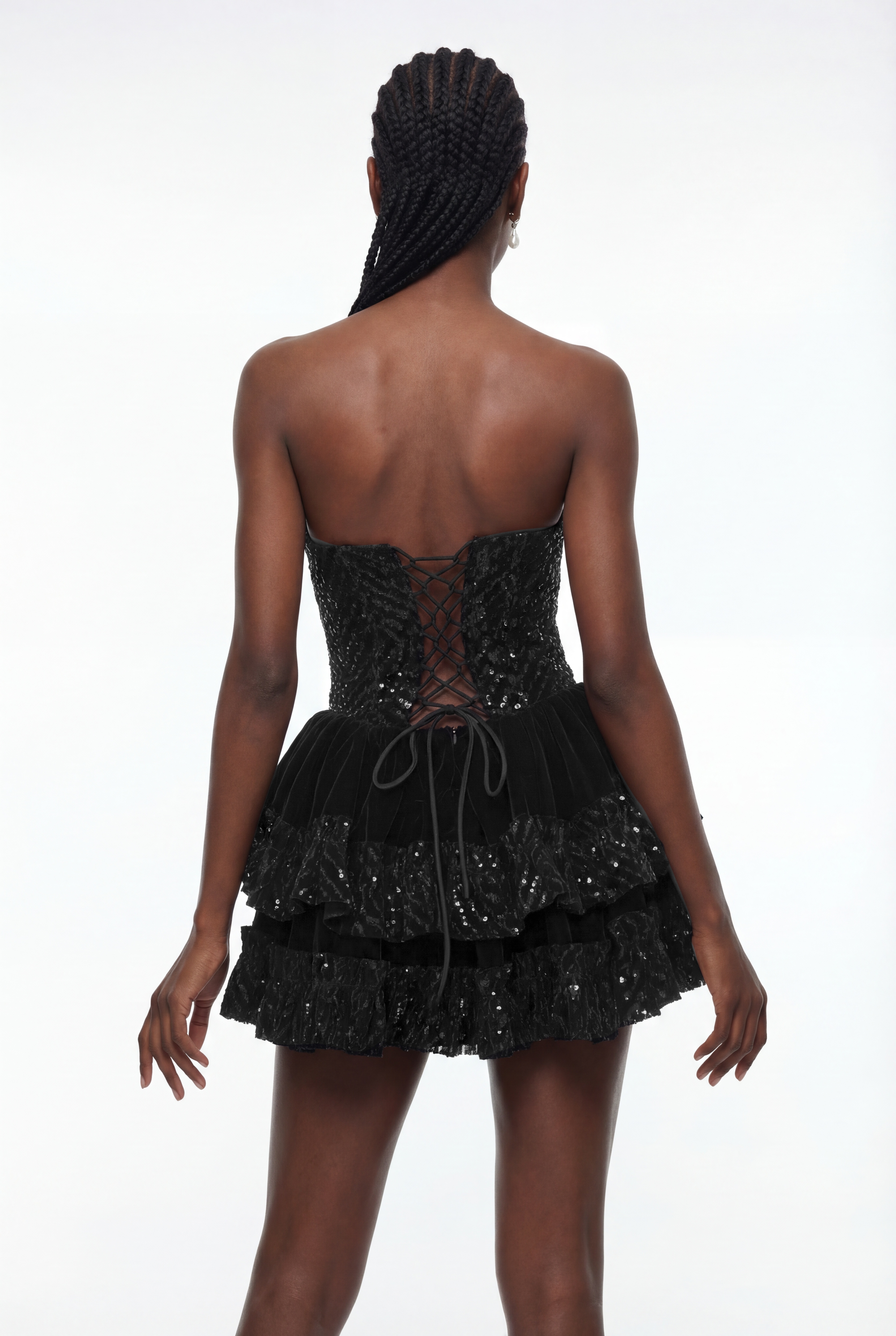 Epicrates Sequin Mini Tiered Dress