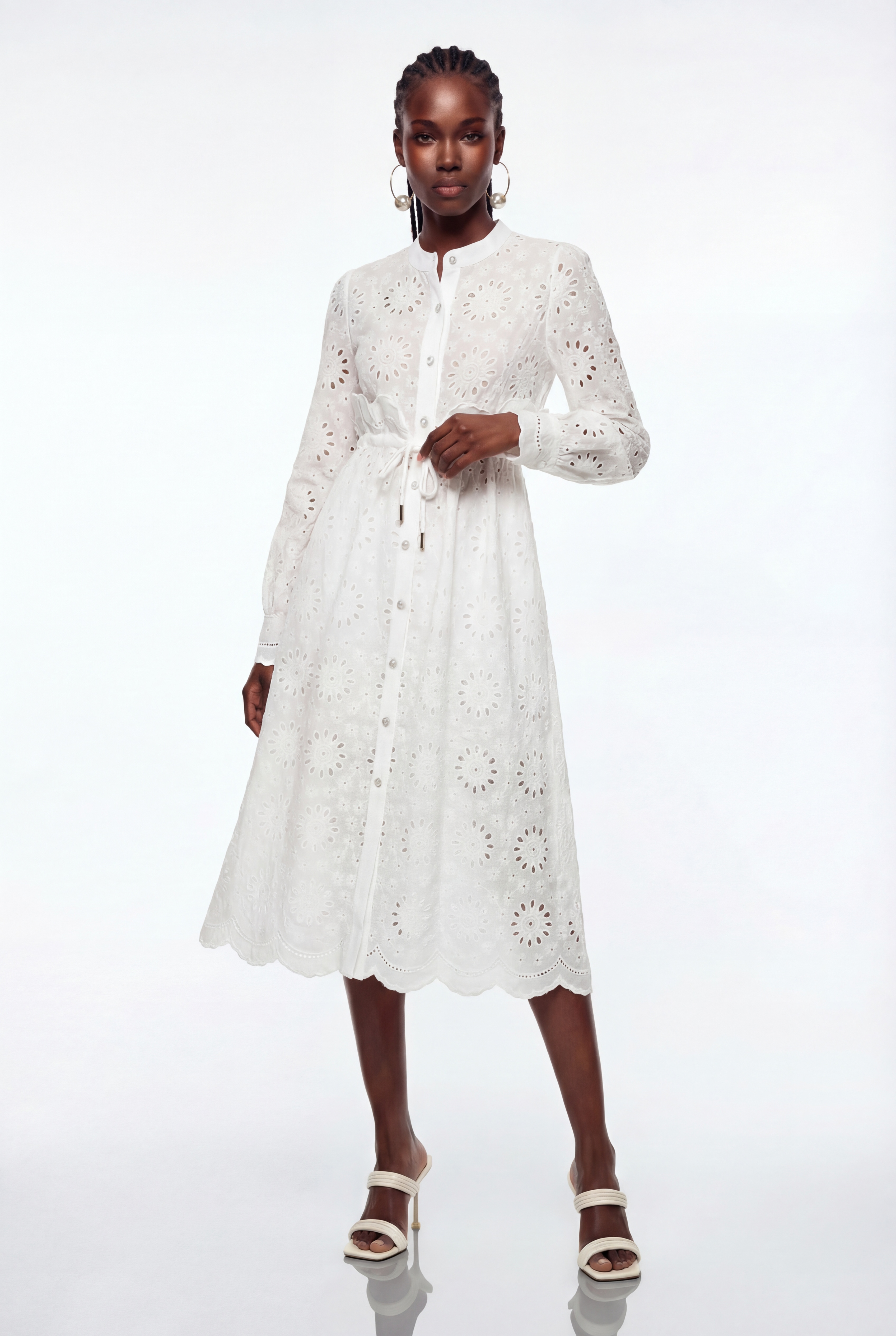 Epifania Asymmetric Midi Shirt Dress