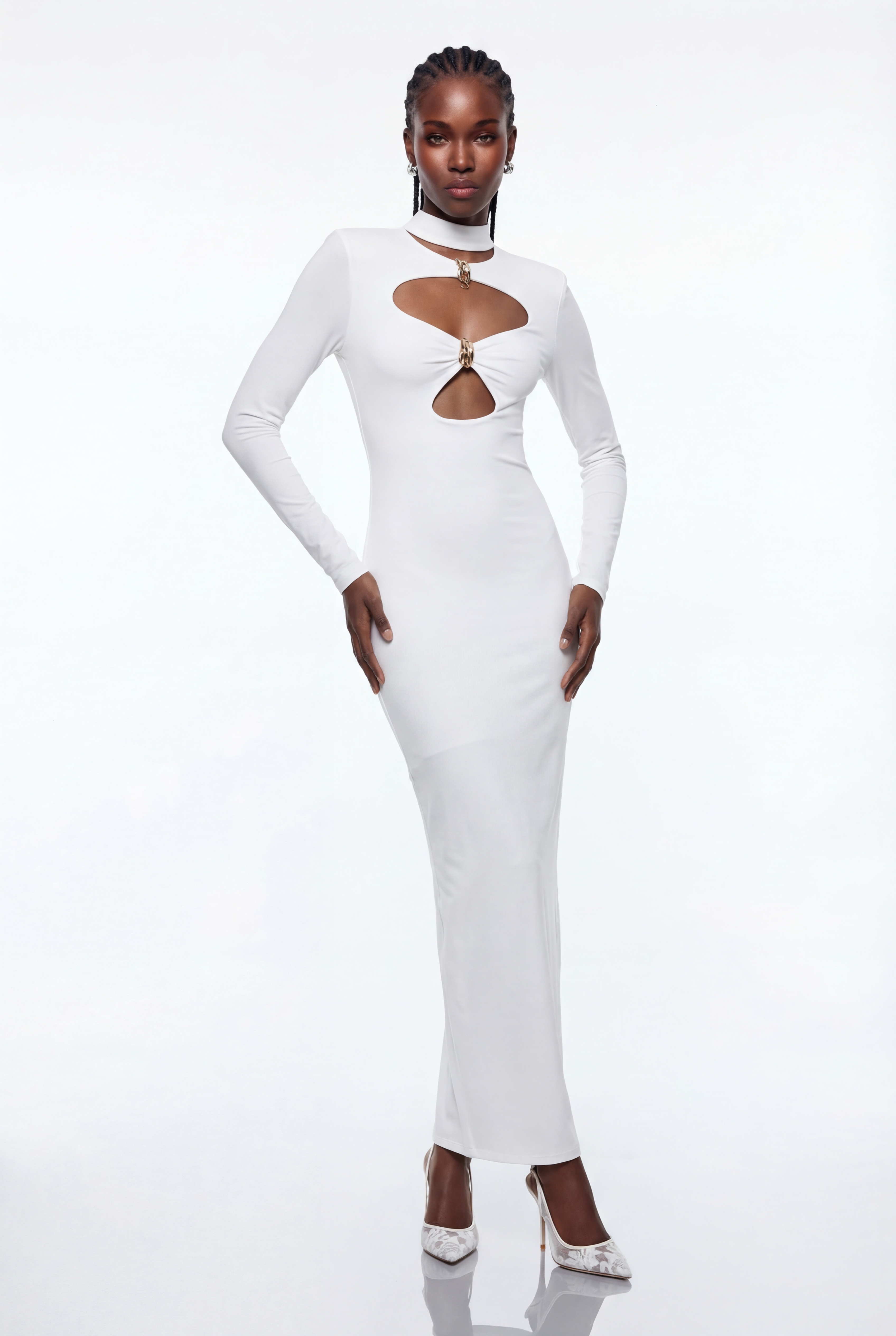 Epiktetos Cutout Bodycon Maxi Dress