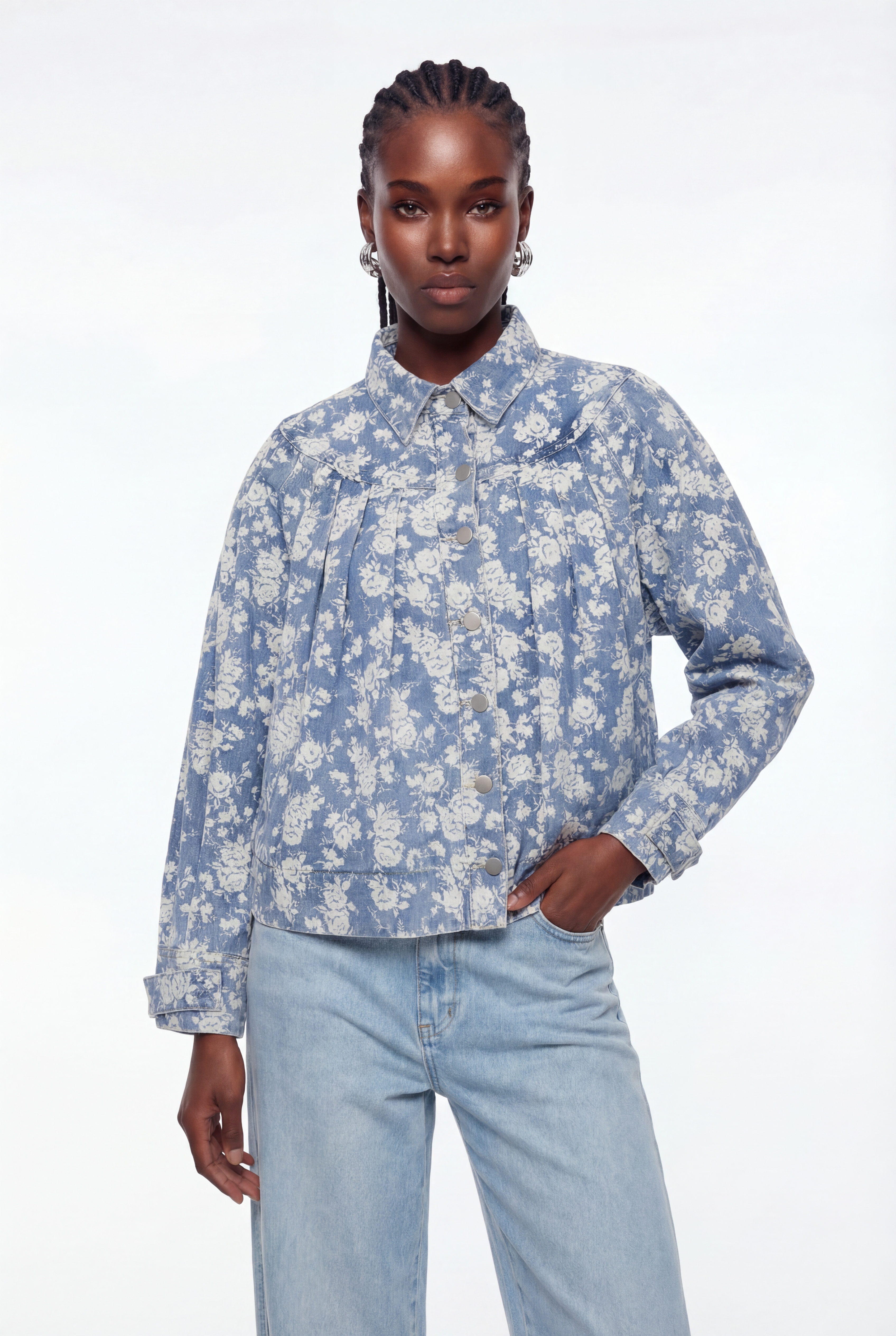 Epimetheus Floral Denim Jacket