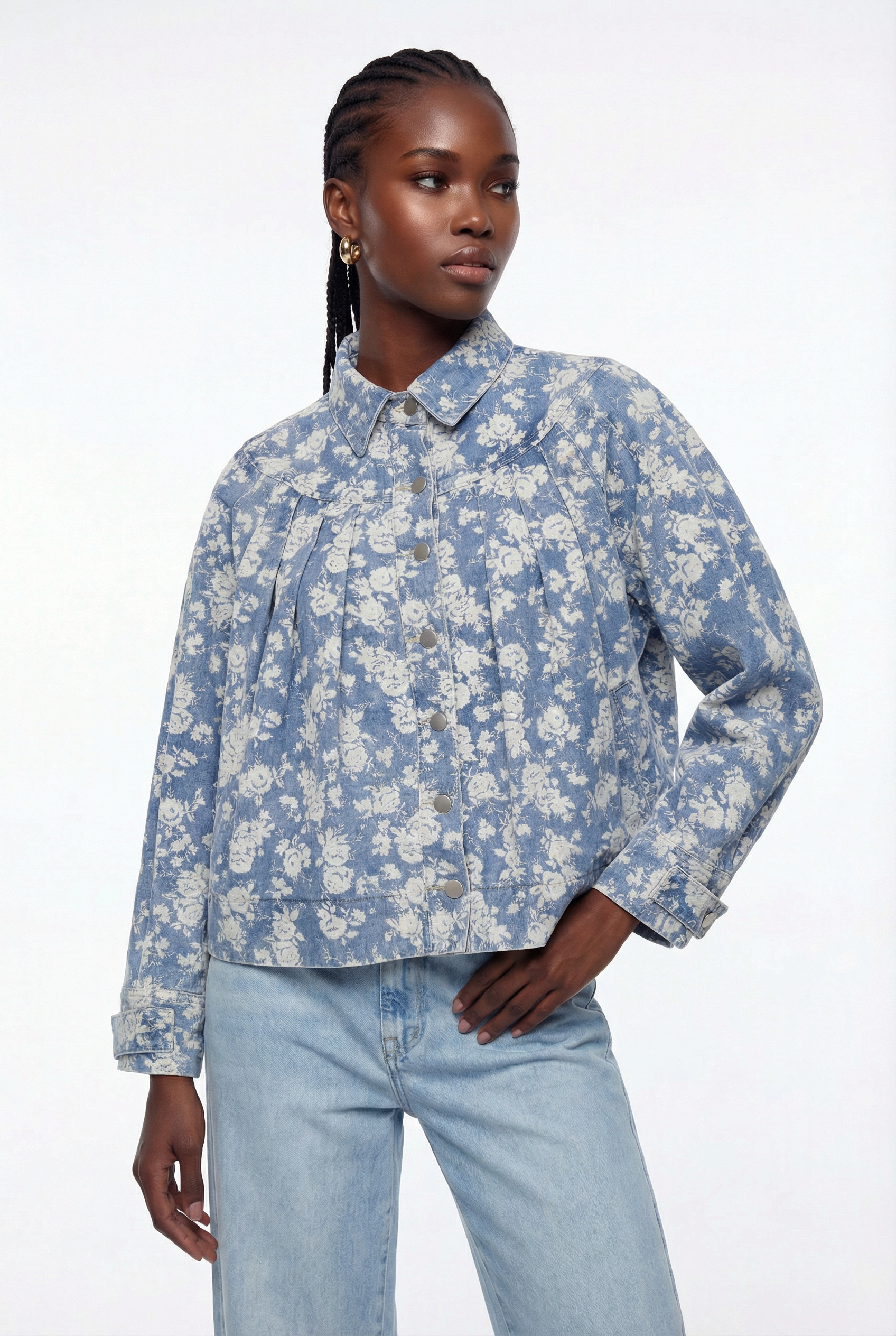 Epimetheus Floral Denim Jacket