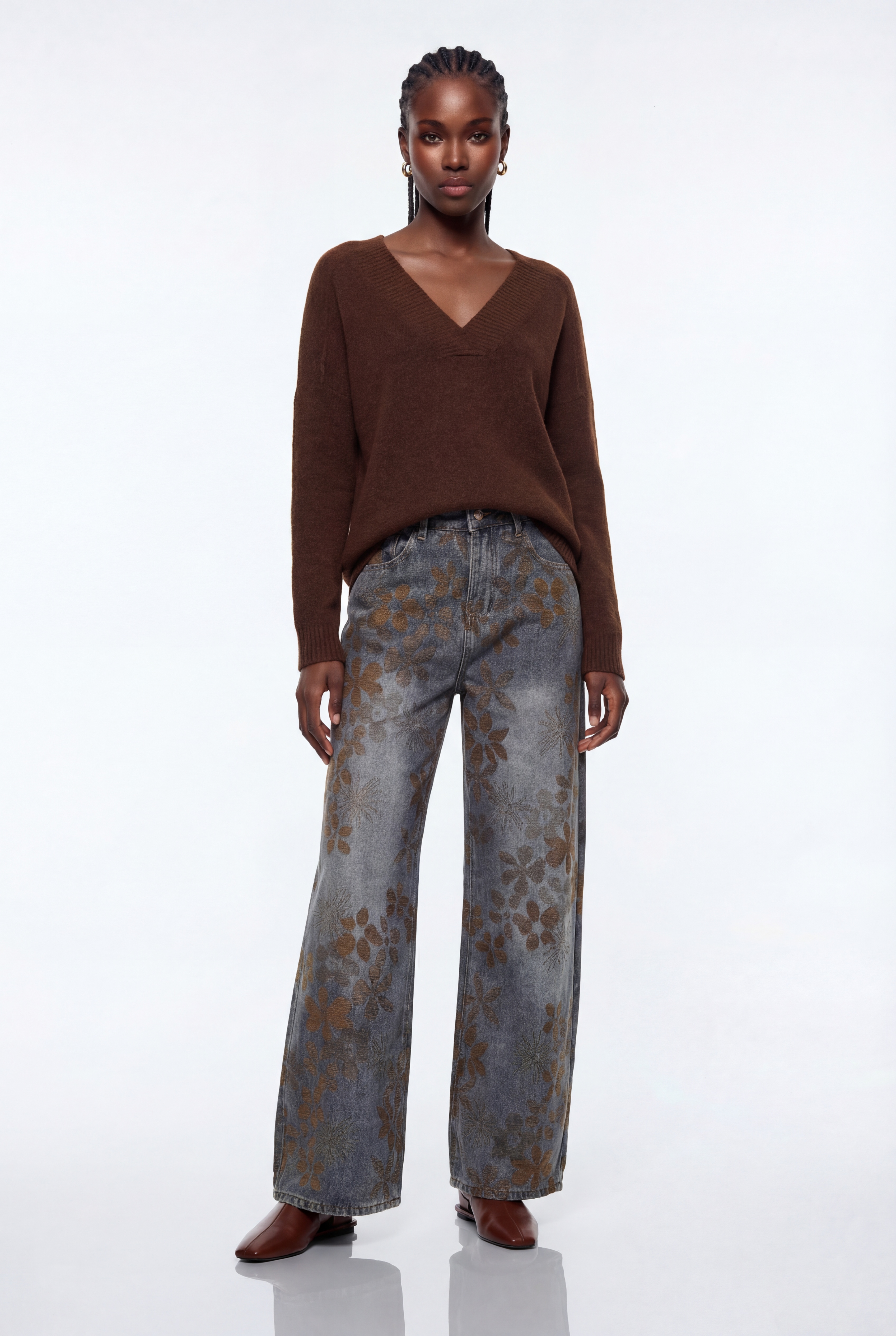 Epiphanes Floral Baggy Jeans