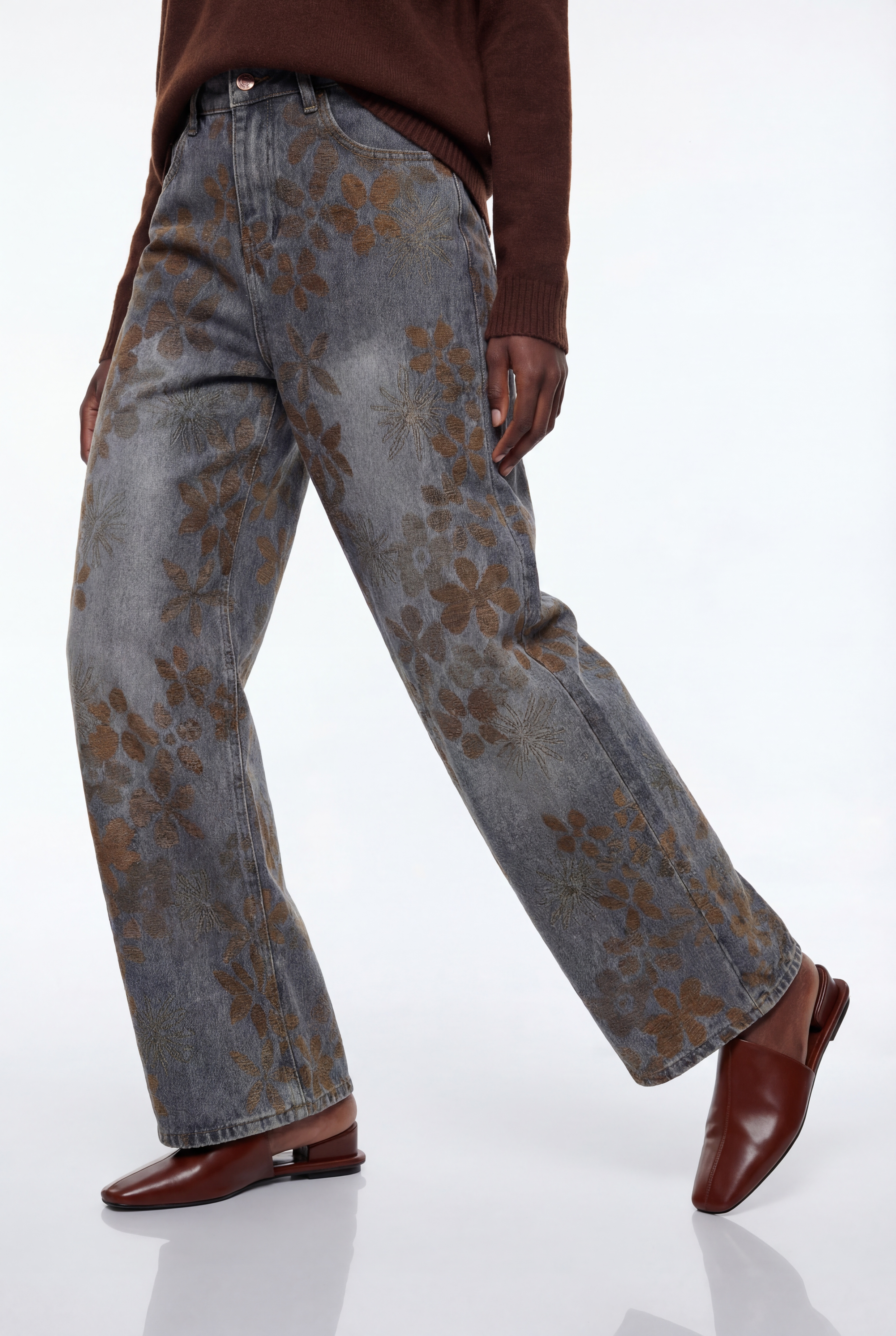 Epiphanes Floral Baggy Jeans