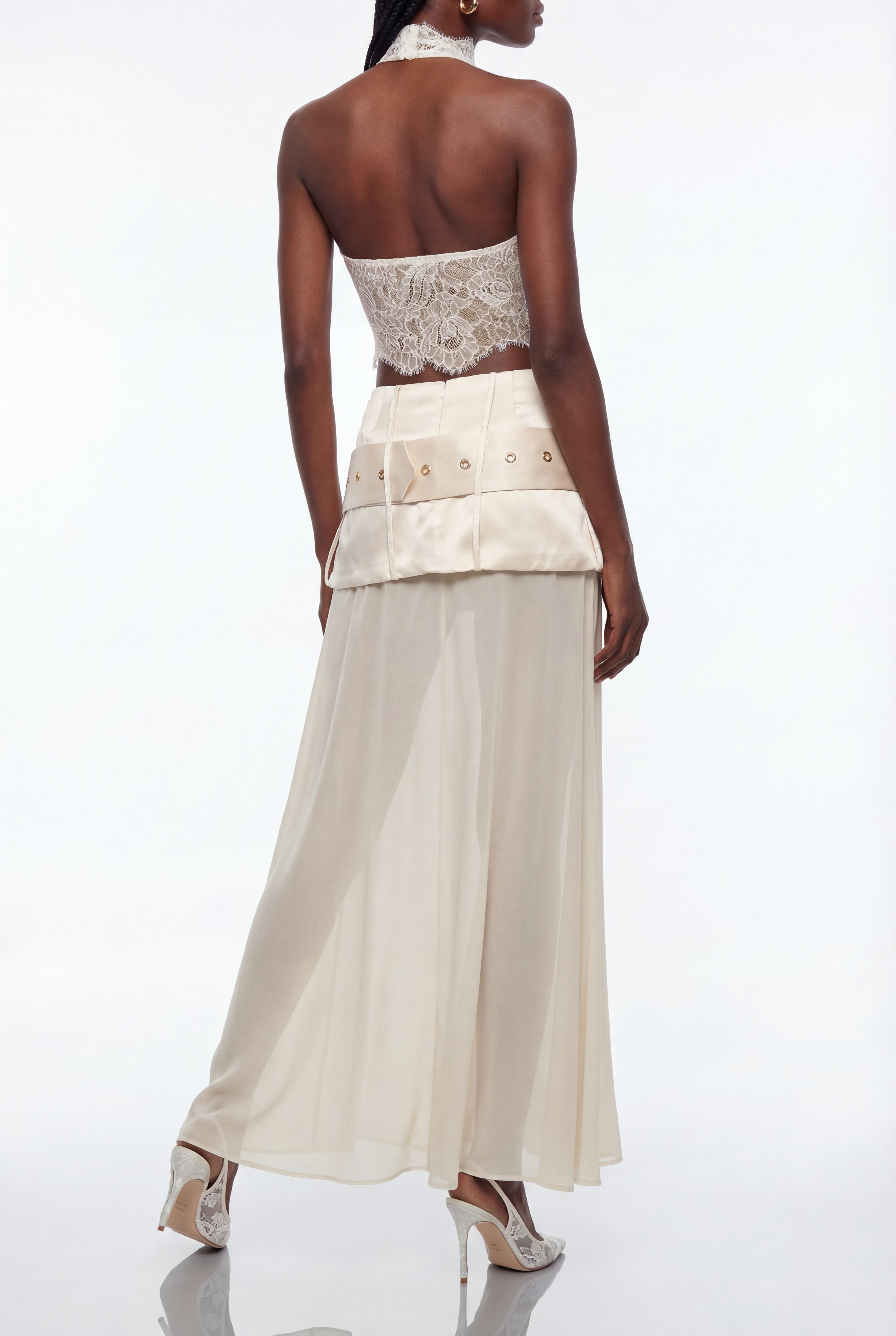 Epiphany Embroidered Mesh Maxi Skirt