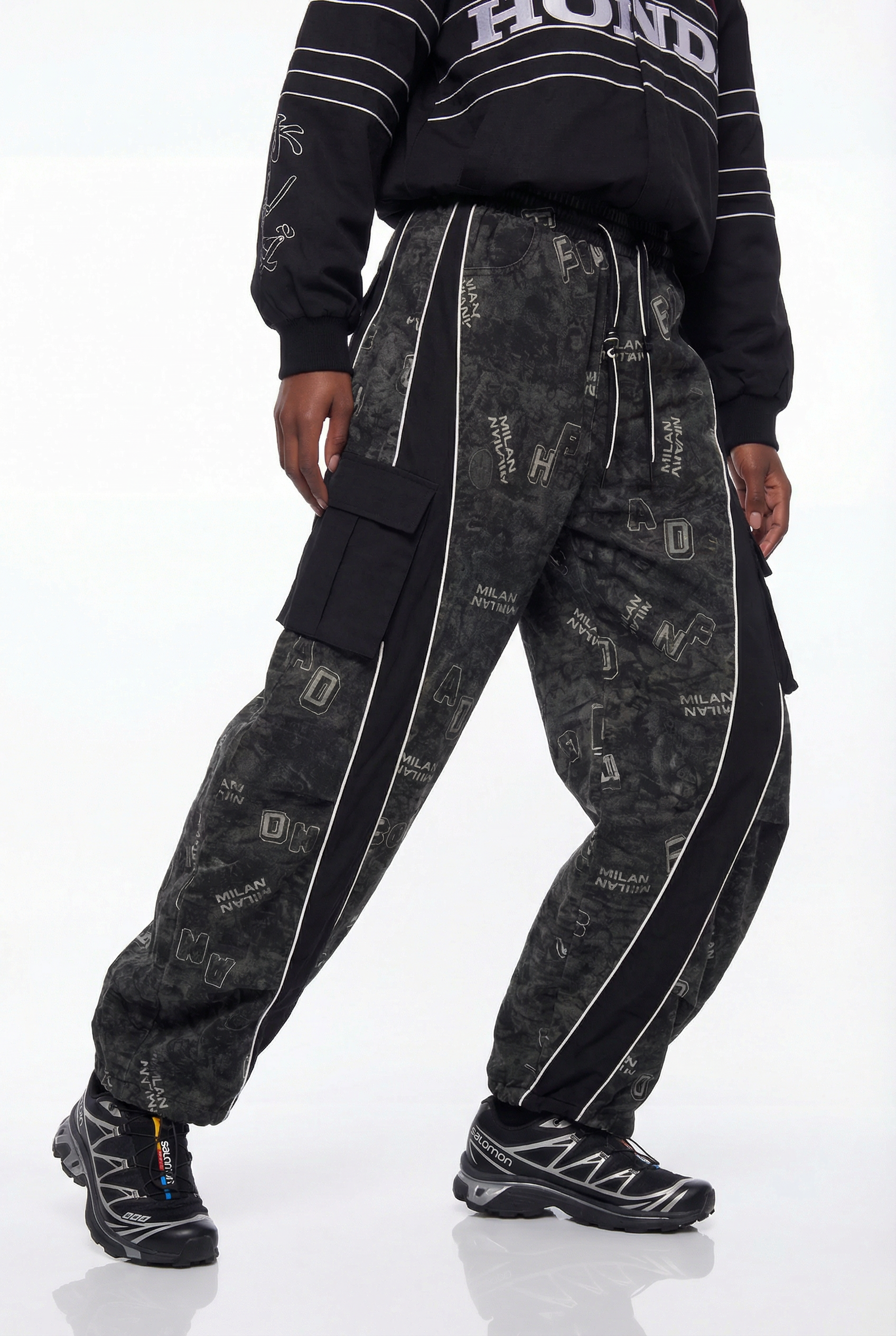 Epistimi Print Baggy Cargo Pants