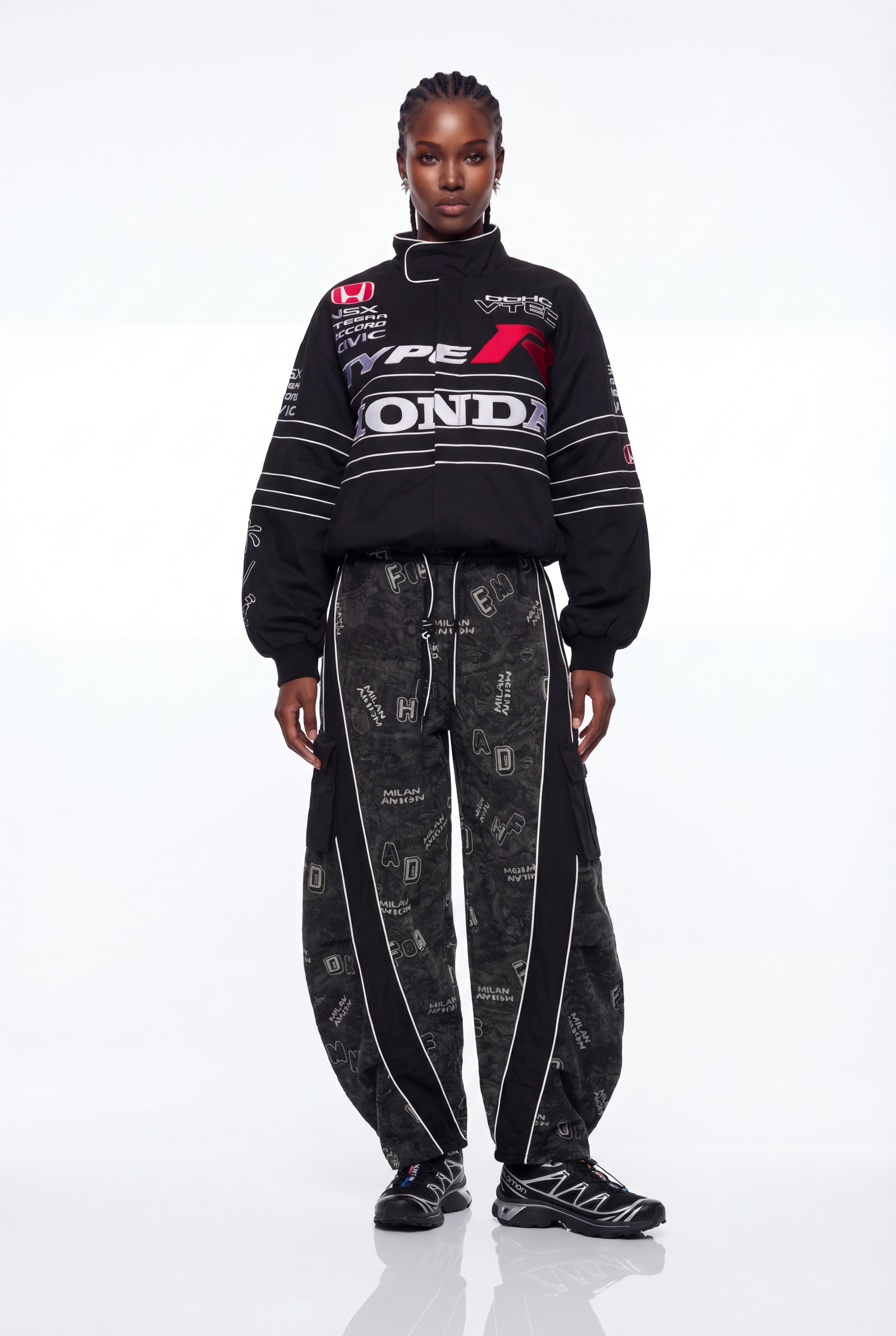 Epistimi Print Baggy Cargo Pants