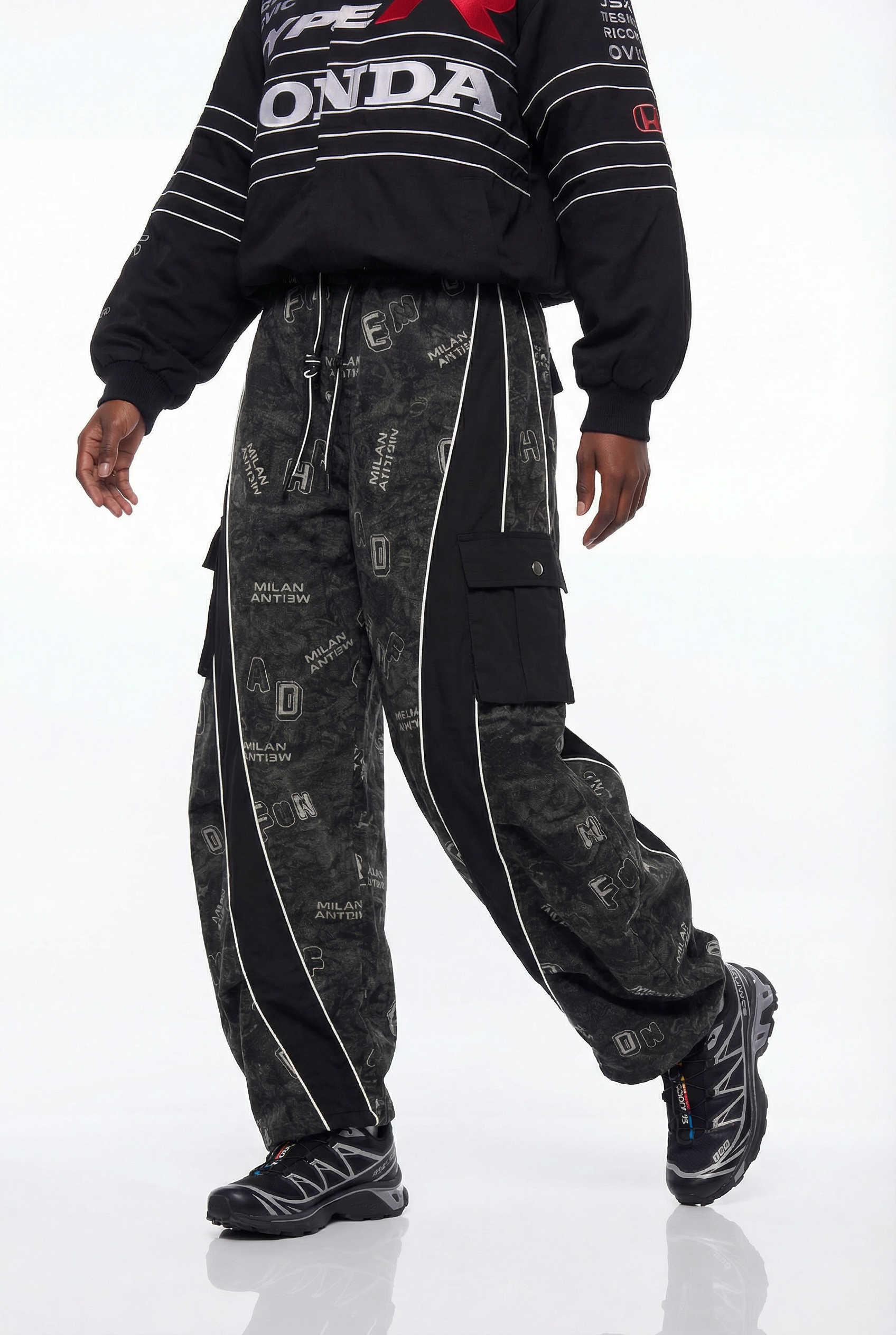 Epistimi Print Baggy Cargo Pants
