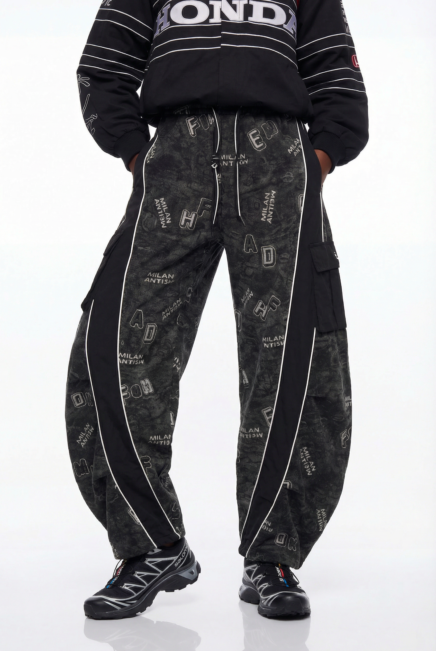 Epistimi Print Baggy Cargo Pants