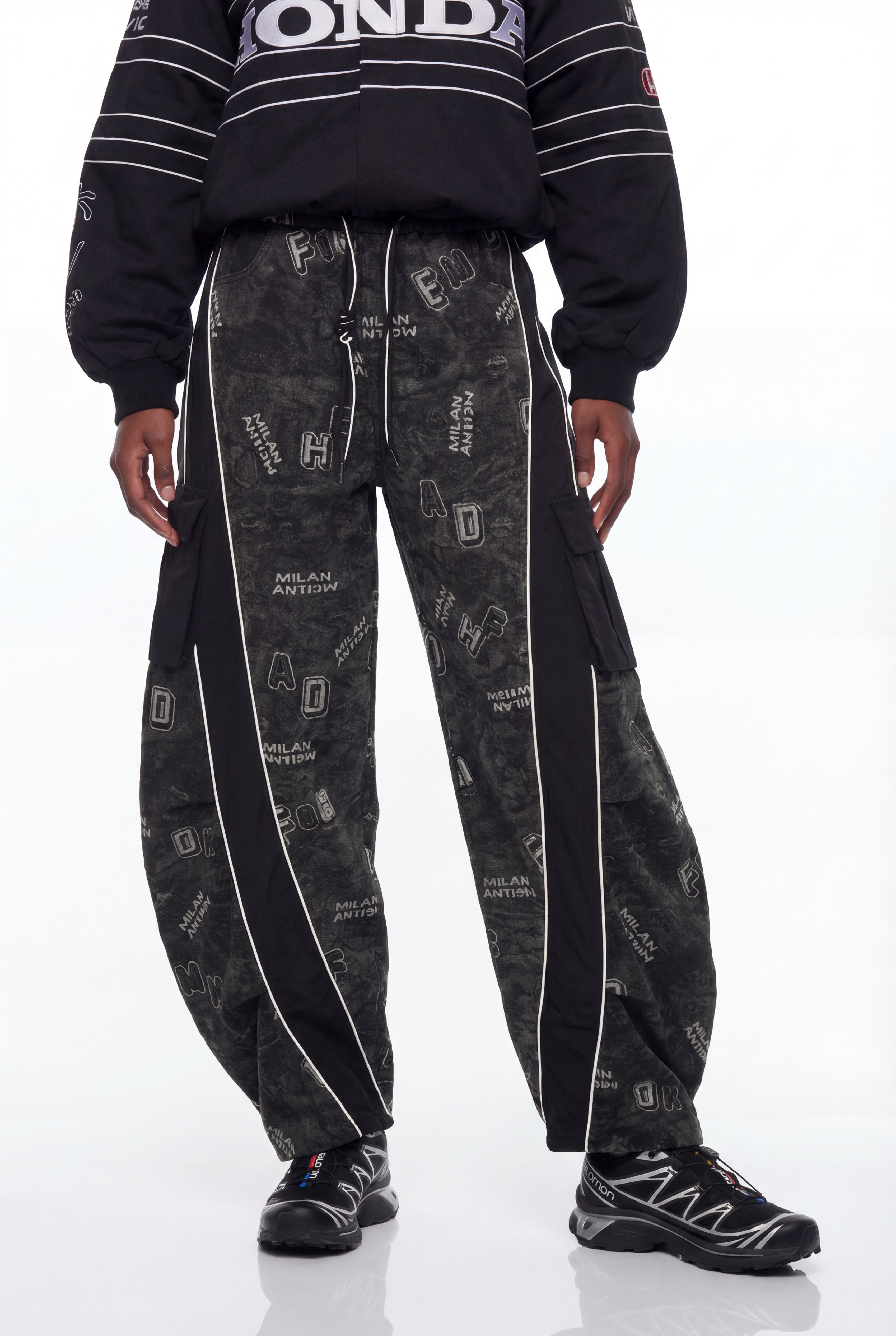 Epistimi Print Baggy Cargo Pants