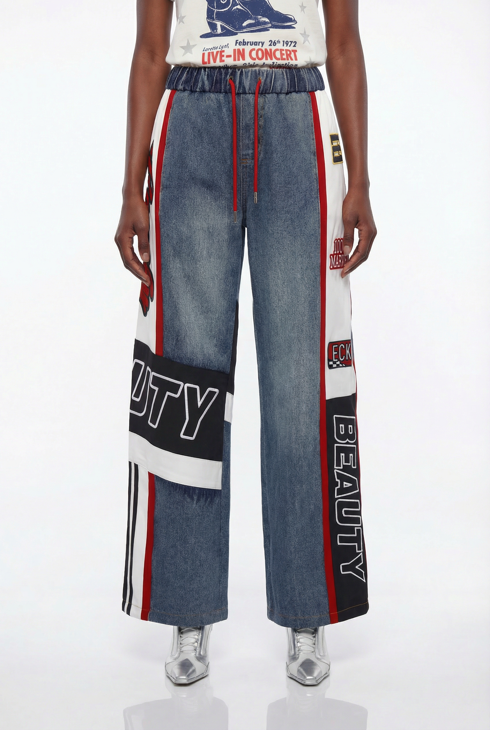 Epona Deconstruct Print Jeans